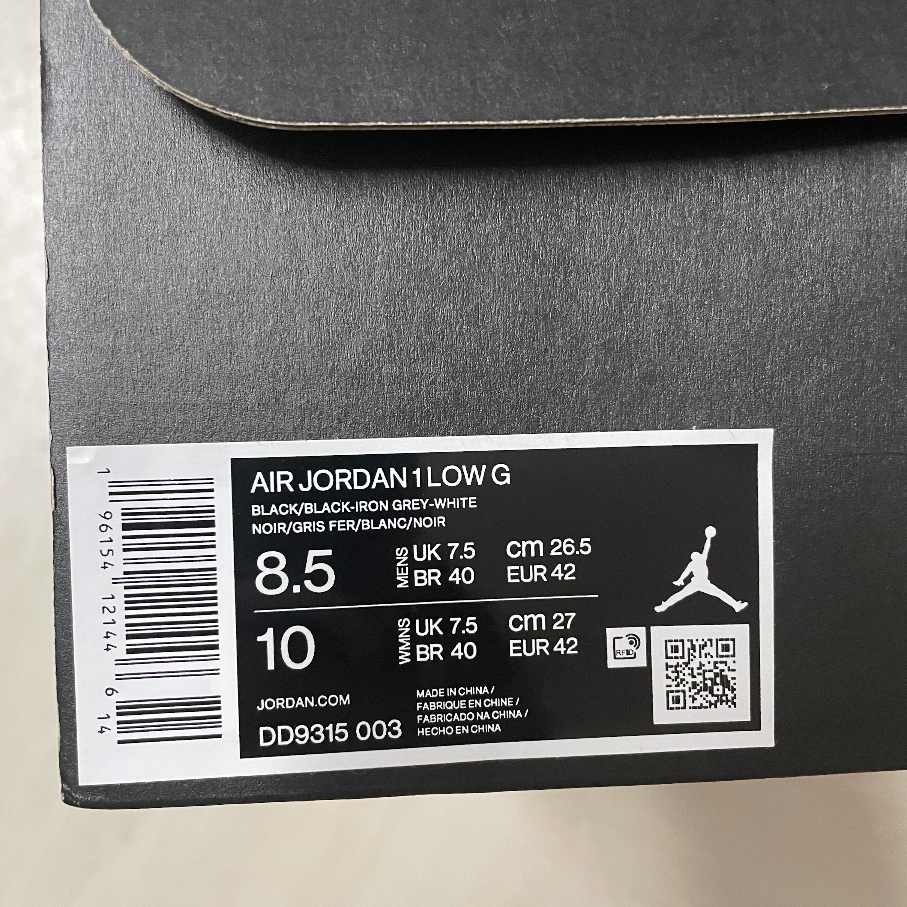 Jordan 1 Low Golf Black Iron Grey 착용 스타일 - 3