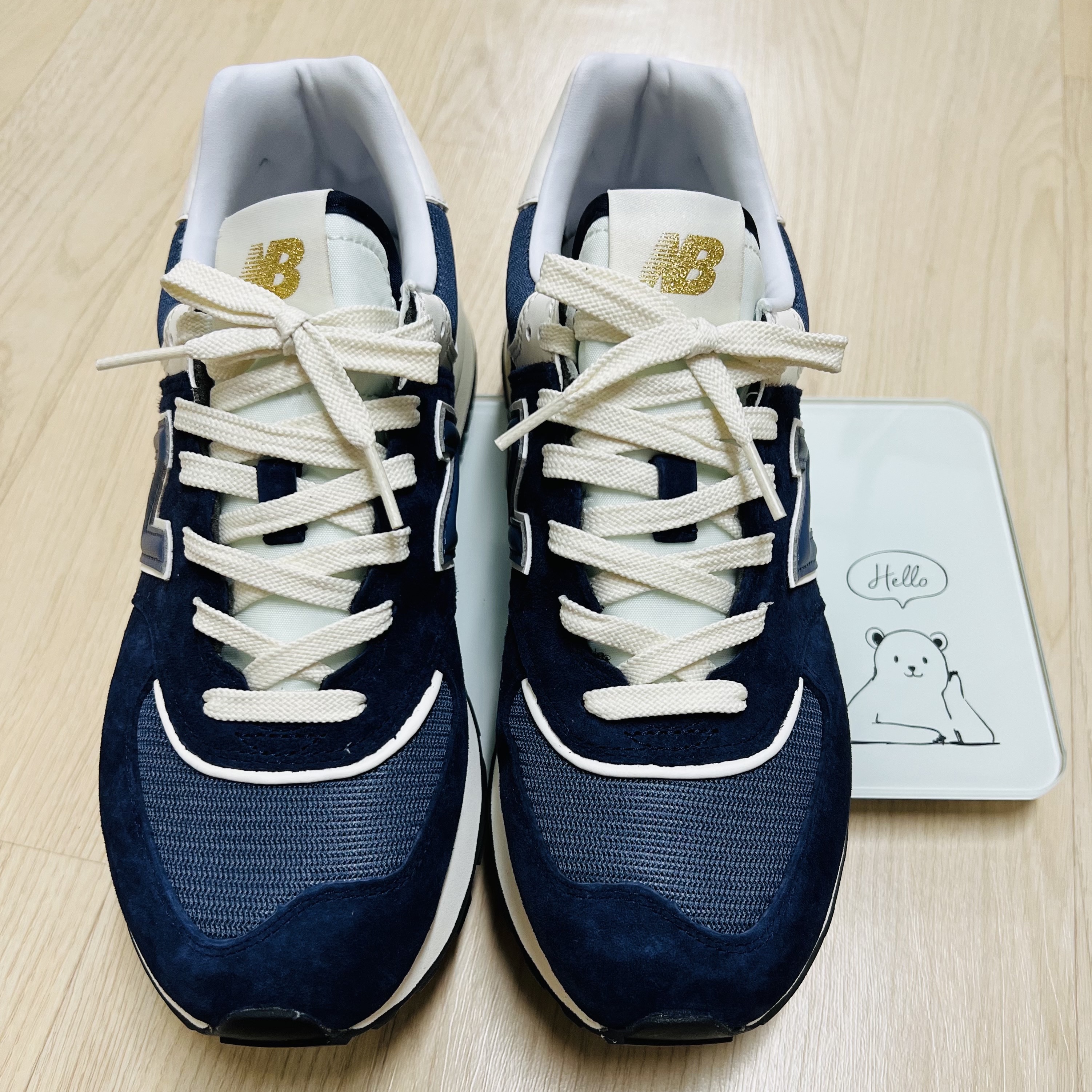 New Balance 574 Legacy Navy 착용 스타일 - 1