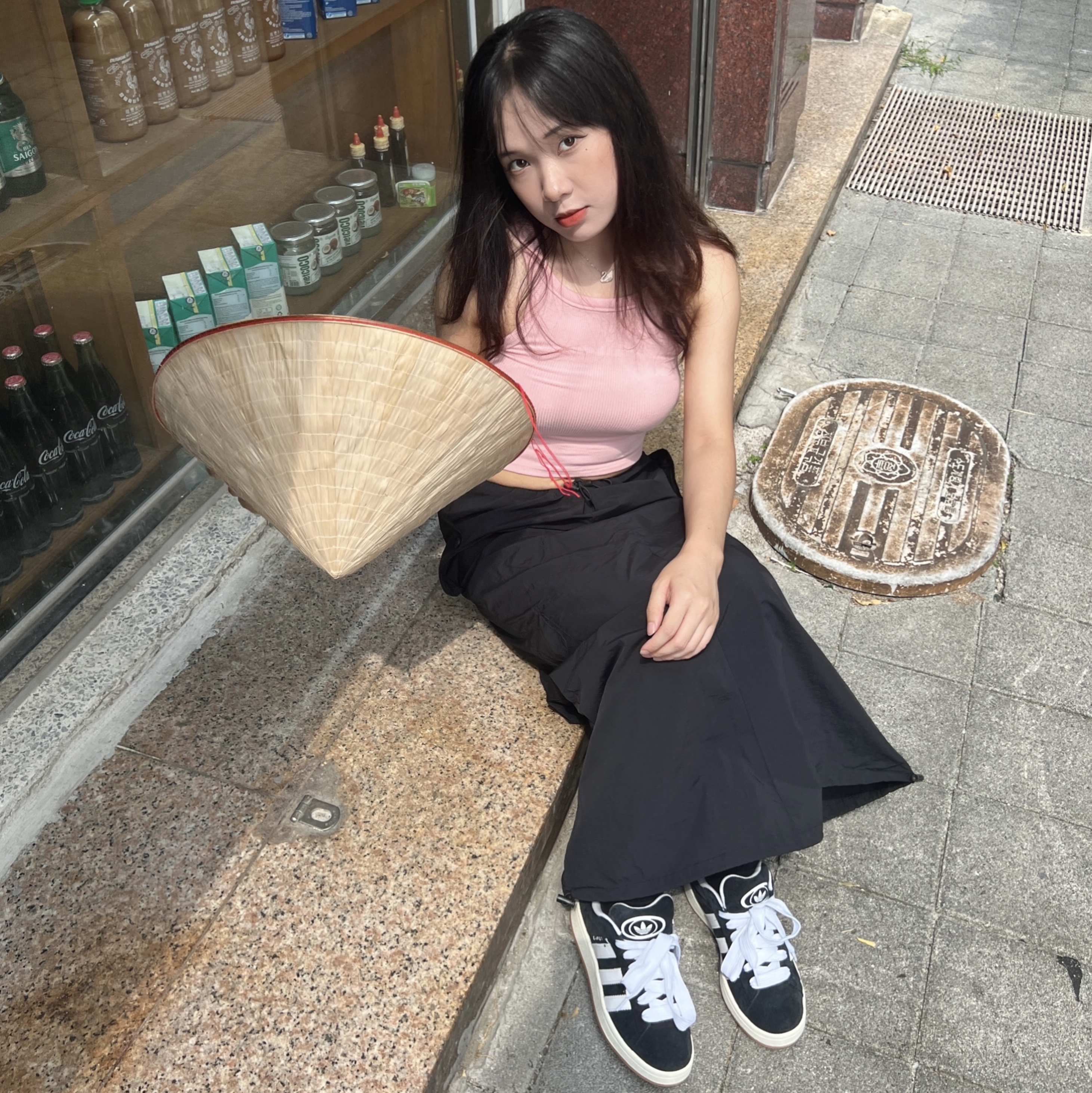 Adidas Campus 00s Core Black Cloud White 착용 스타일 - 2