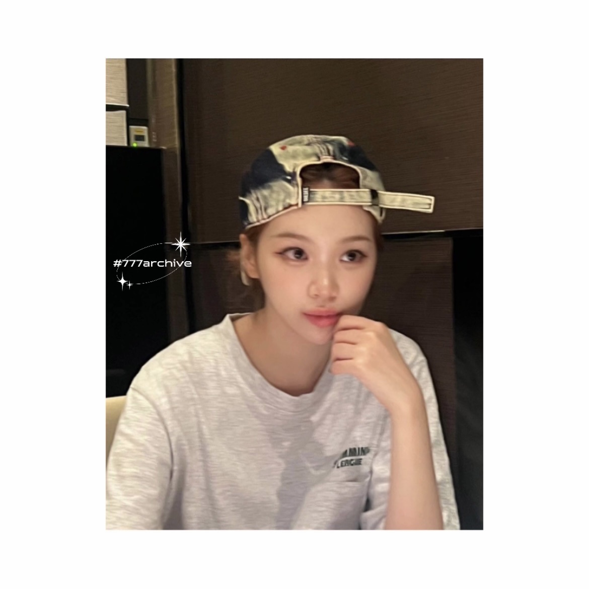 Diesel C-Seymon Treated Denim Baseball Cap Blue White 착용 스타일 - 4