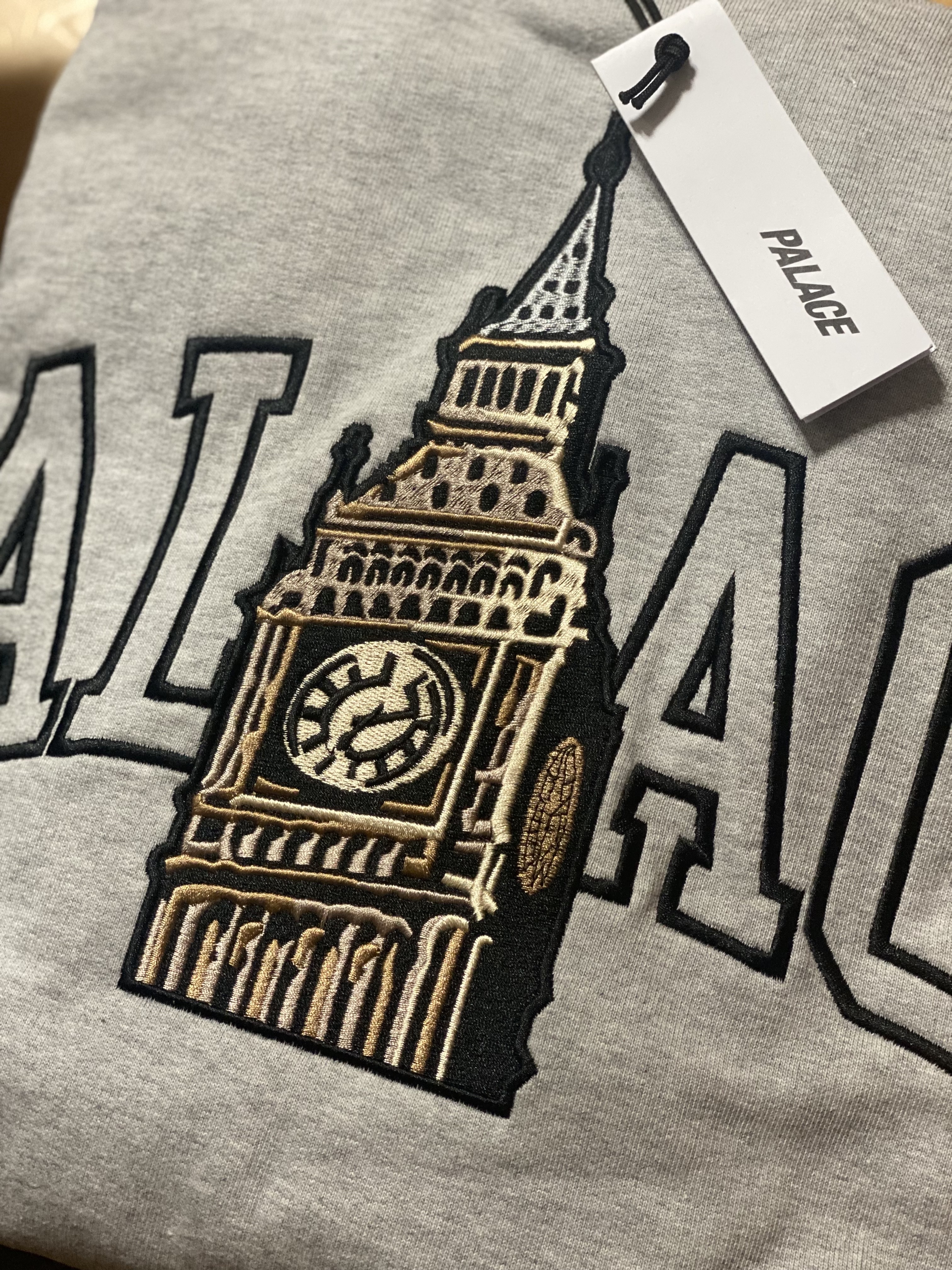 Palace Big Ben Hood Grey Marl - 22FW 착용 스타일