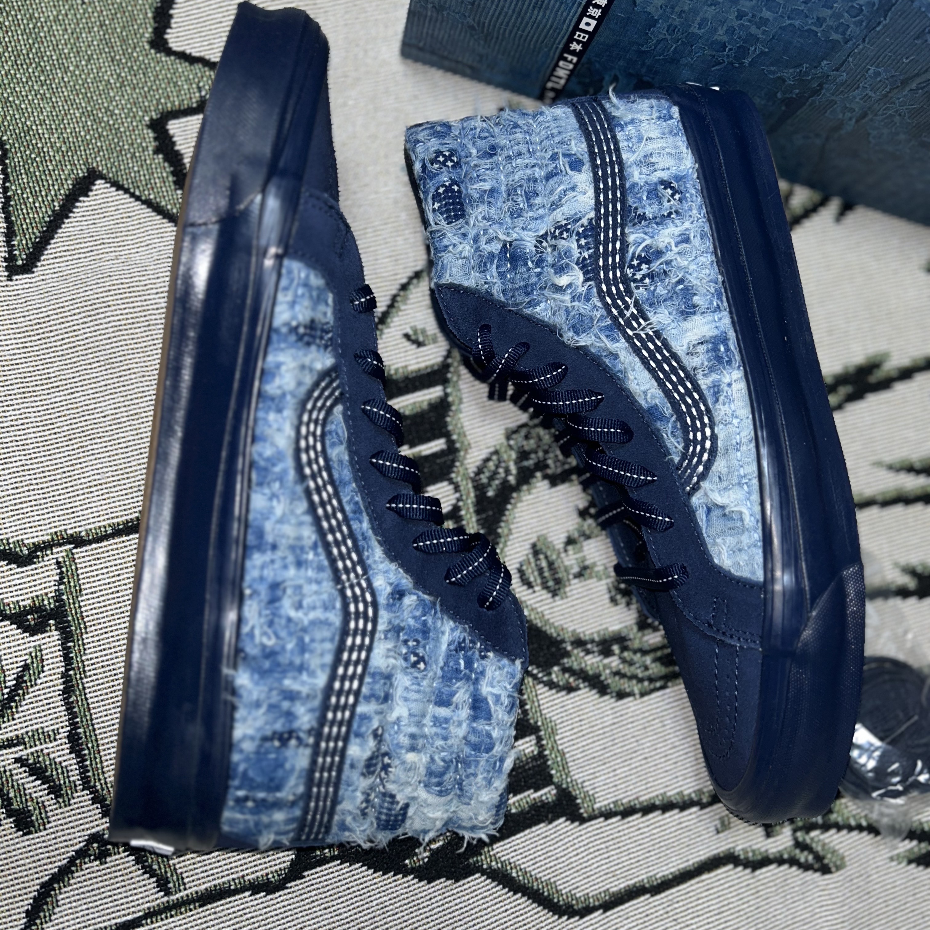 Vans Vault x FDMTL OG Sk8-Hi LX Indigo 착용 스타일 - 3