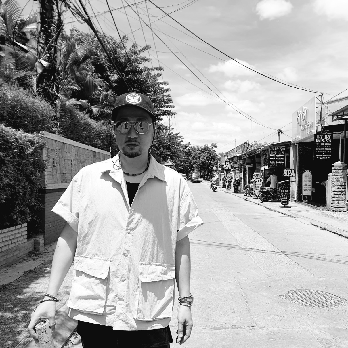 Double RL Garment Dyeing Twill Ball Cap Indigo 착용 스타일