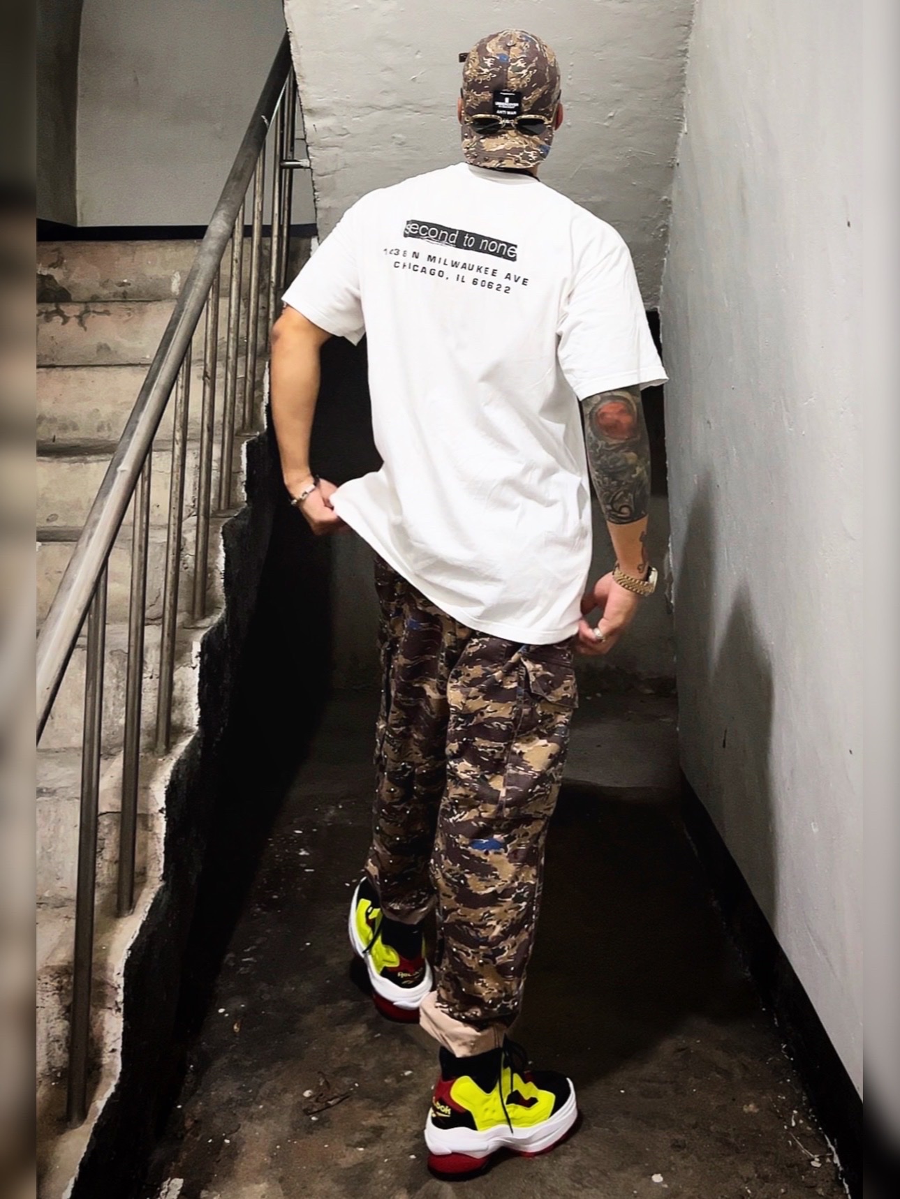 Supreme x Undercover Studded 6-Panel Brown Camo - 23SS, Supreme x Undercover Studded Cargo Pant Brown - 23SS 착용 스타일 - 2