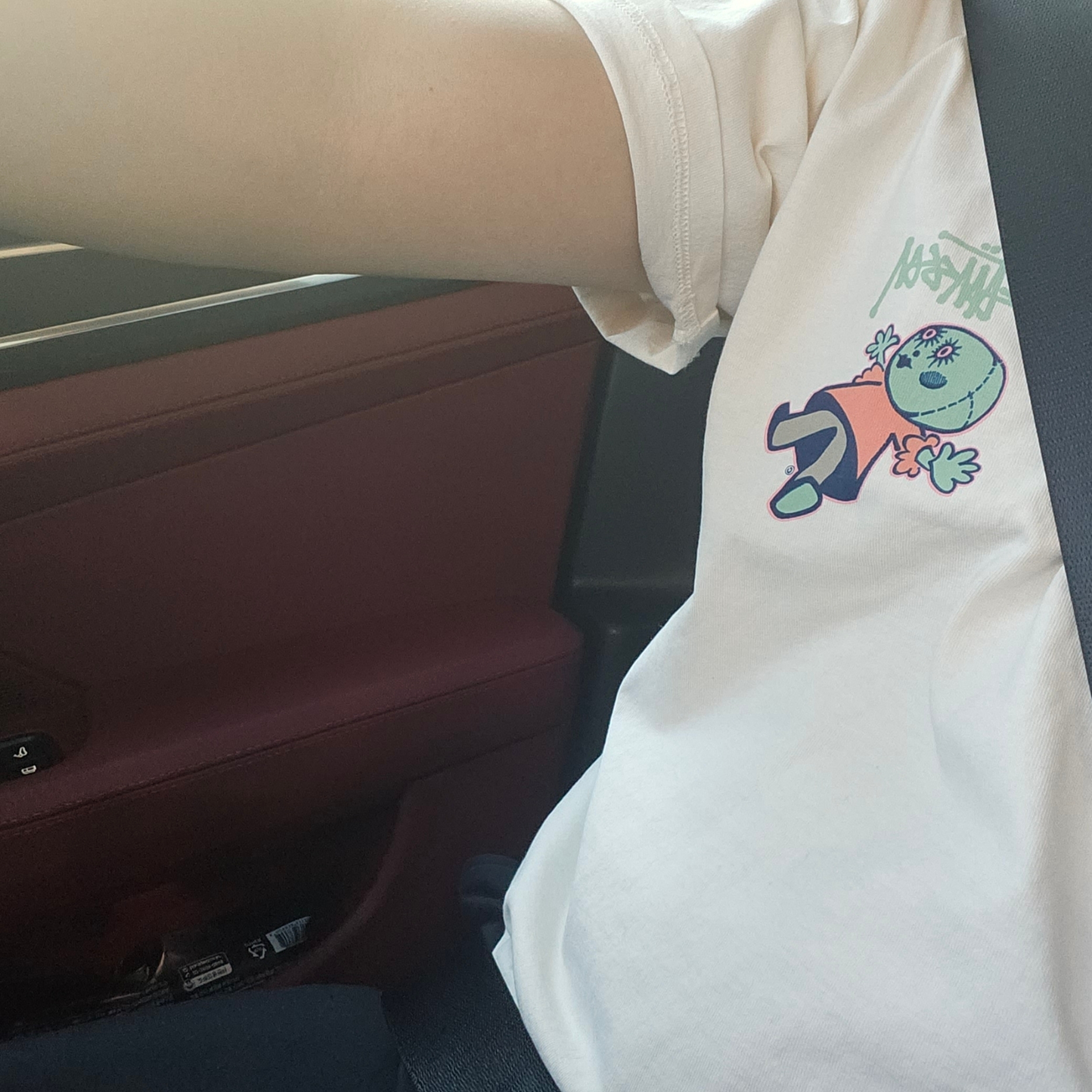 Stussy Dollie Pigment Dyed T-Shirt Natural 착용 스타일