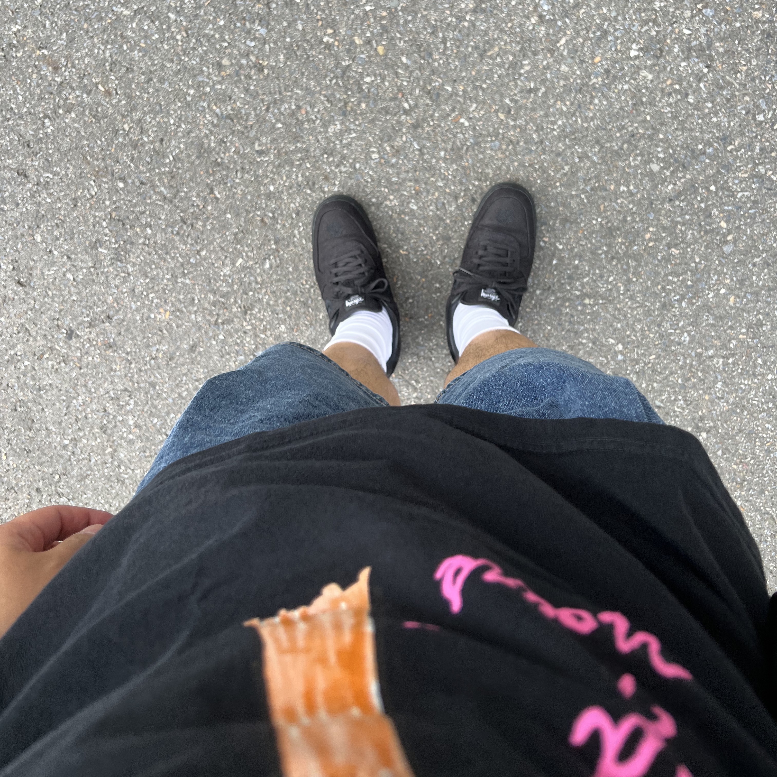 Nike x Stussy Air Force 1 Low Triple Black 착용 스타일