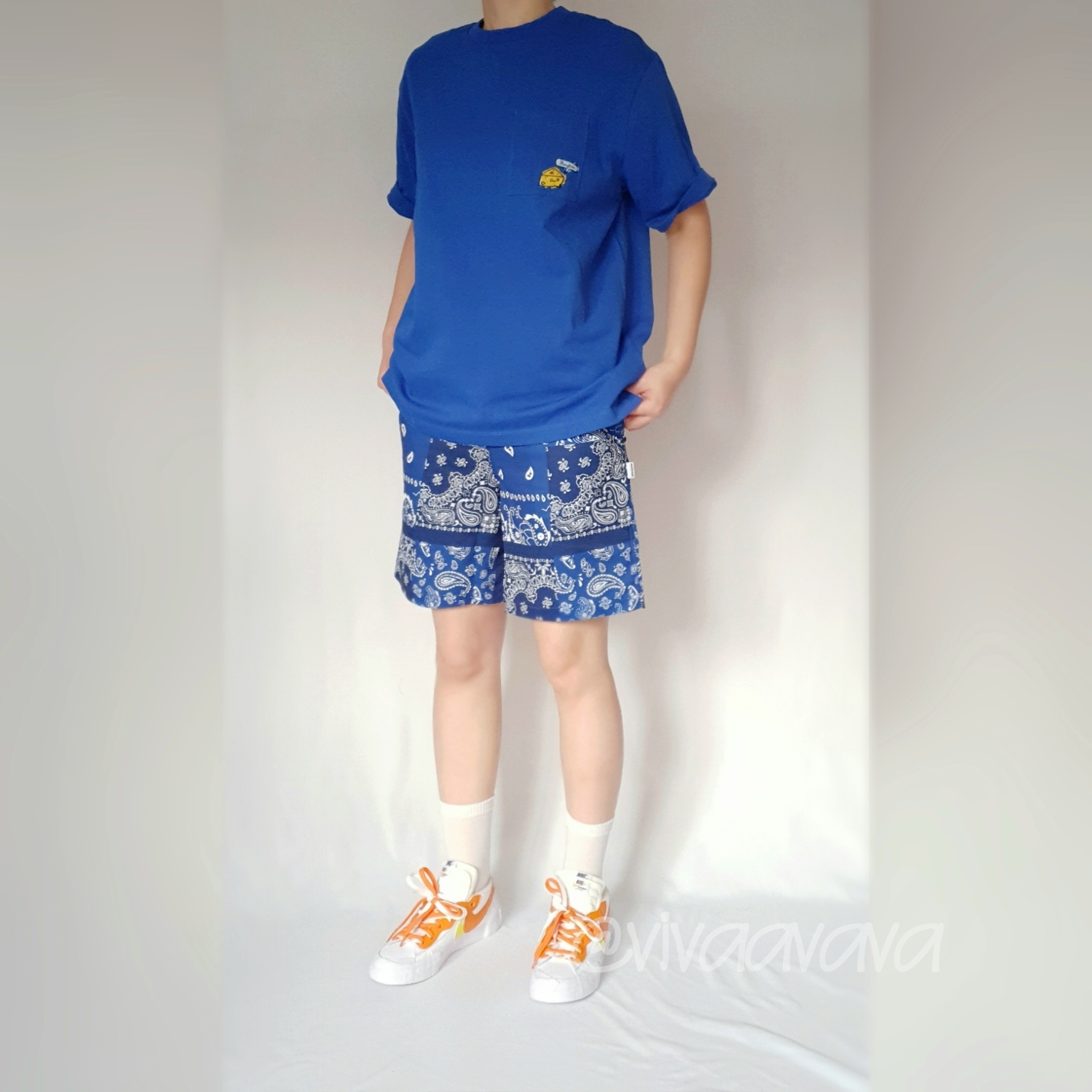 Nike x Sacai Blazer Low Magma Orange 착용 스타일