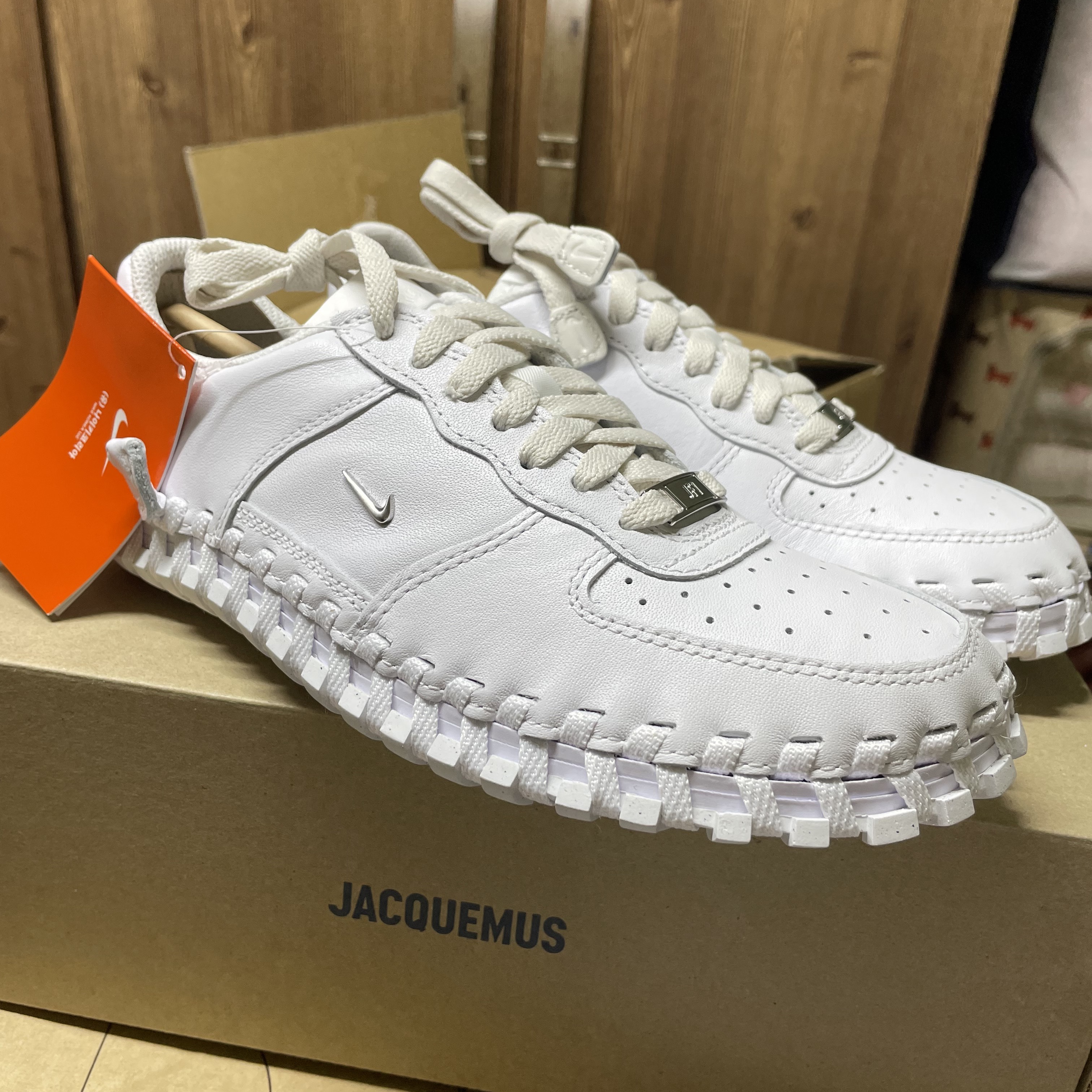 Nike x Jacquemus J Force 1 Low LX SP White 착용 스타일
