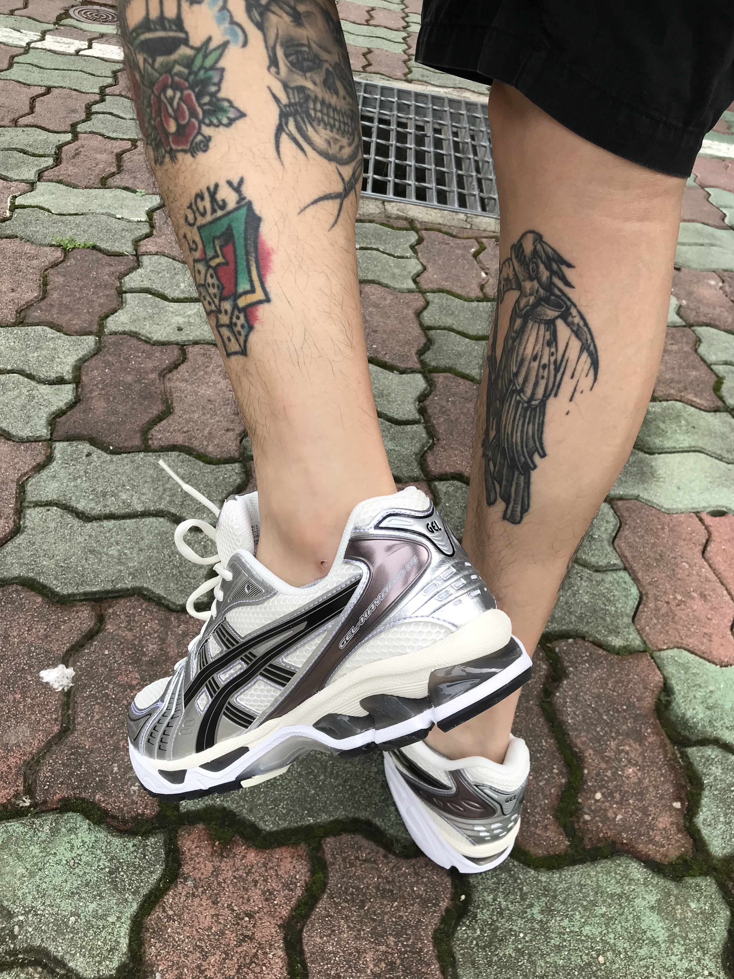 Asics Gel-Kayano 14 Cream Black 착용 스타일 - 2