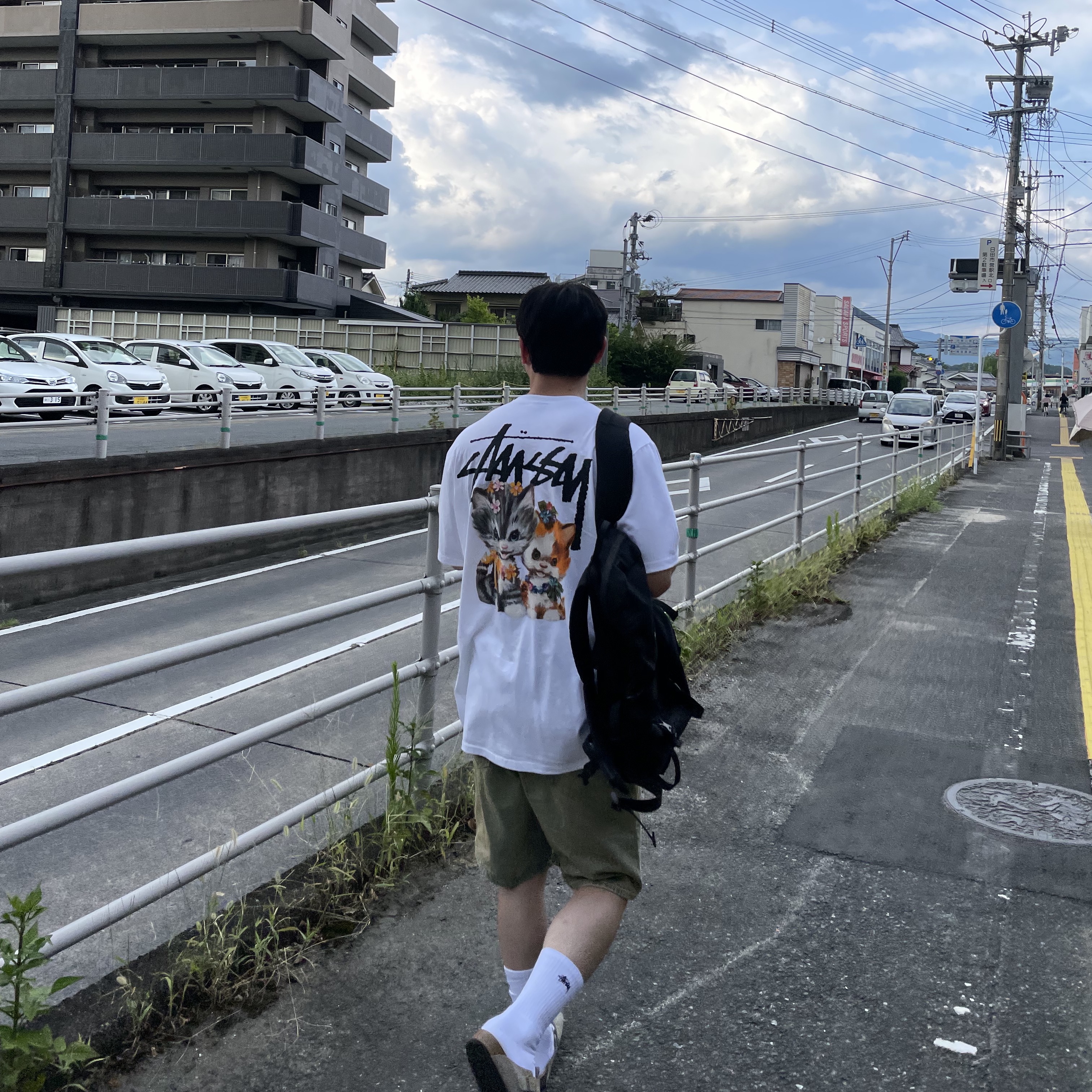 Stussy Denim Big OL' Shorts Sandwash 착용 스타일