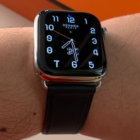 Apple Watch Hermes Series 8 45mm Silver Stainless Steel Case with Single Tour Noir (Korean Ver.) 착용 스타일