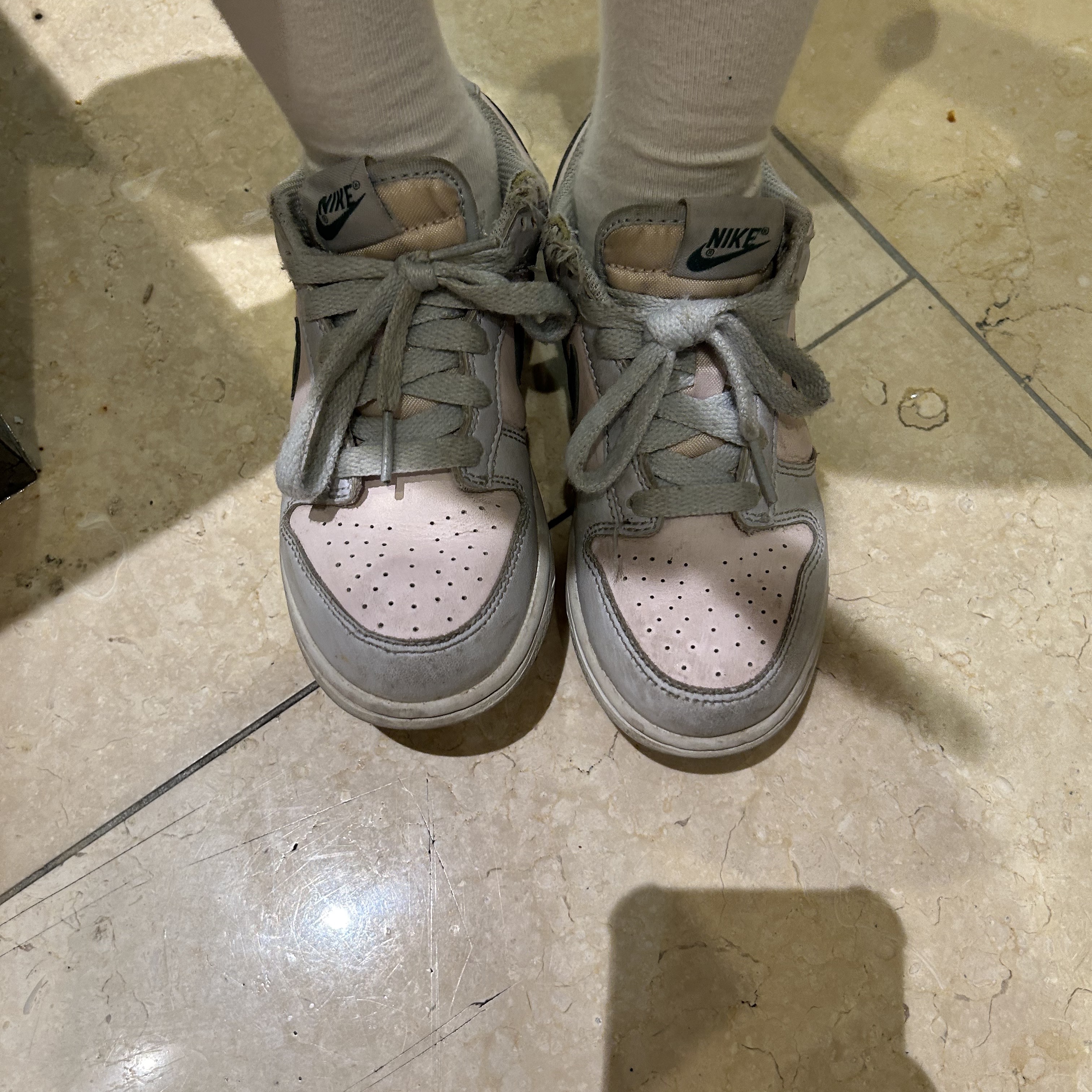 (PS) Nike Dunk Low Football Grey Mineral Teal 착용 스타일