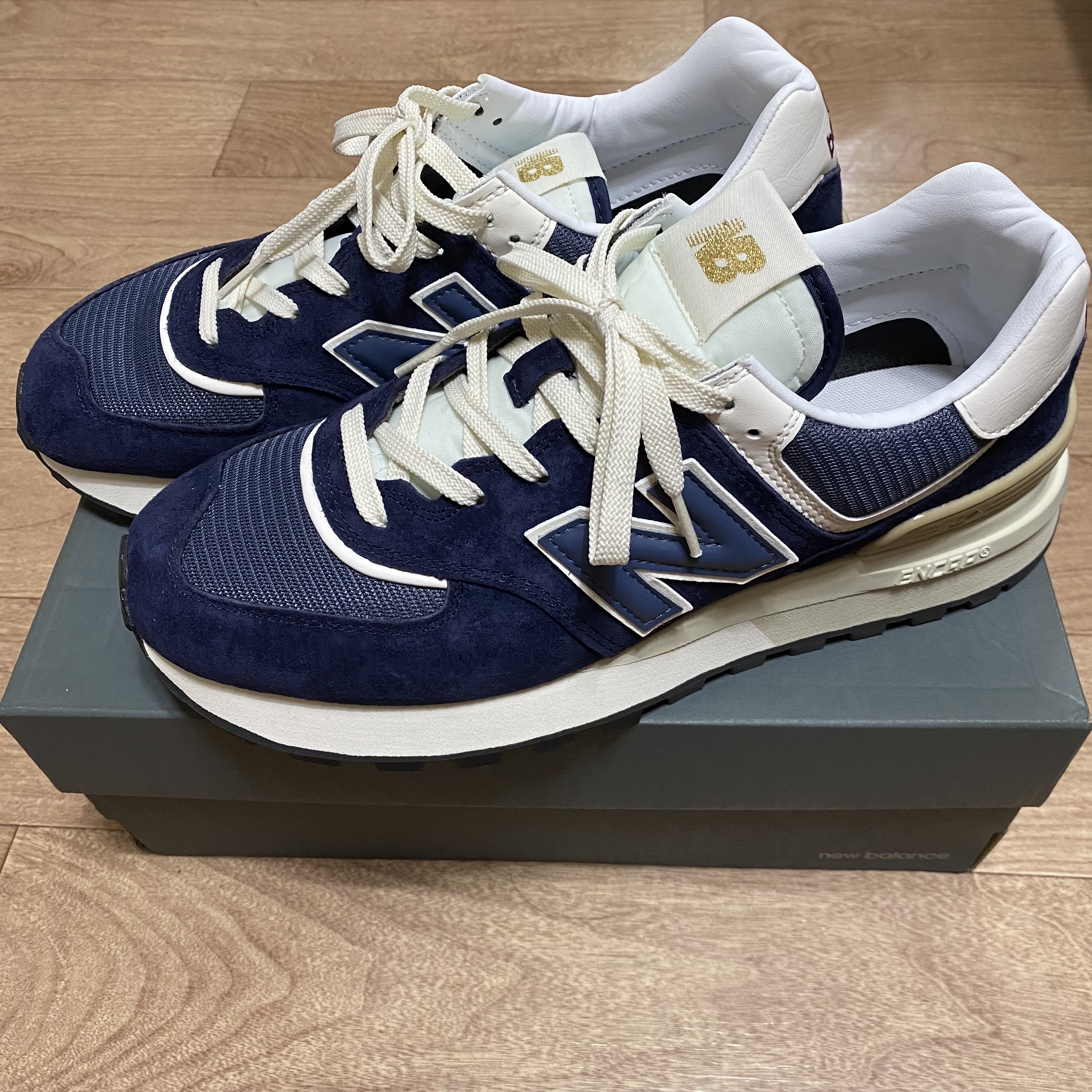New Balance 574 Legacy Navy 착용 스타일 - 1