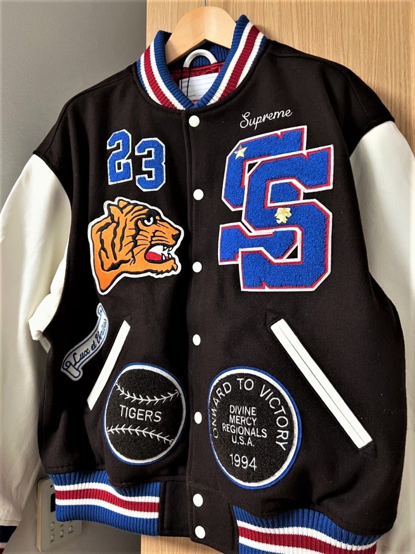 Supreme Tiger Varsity Jacket Brown