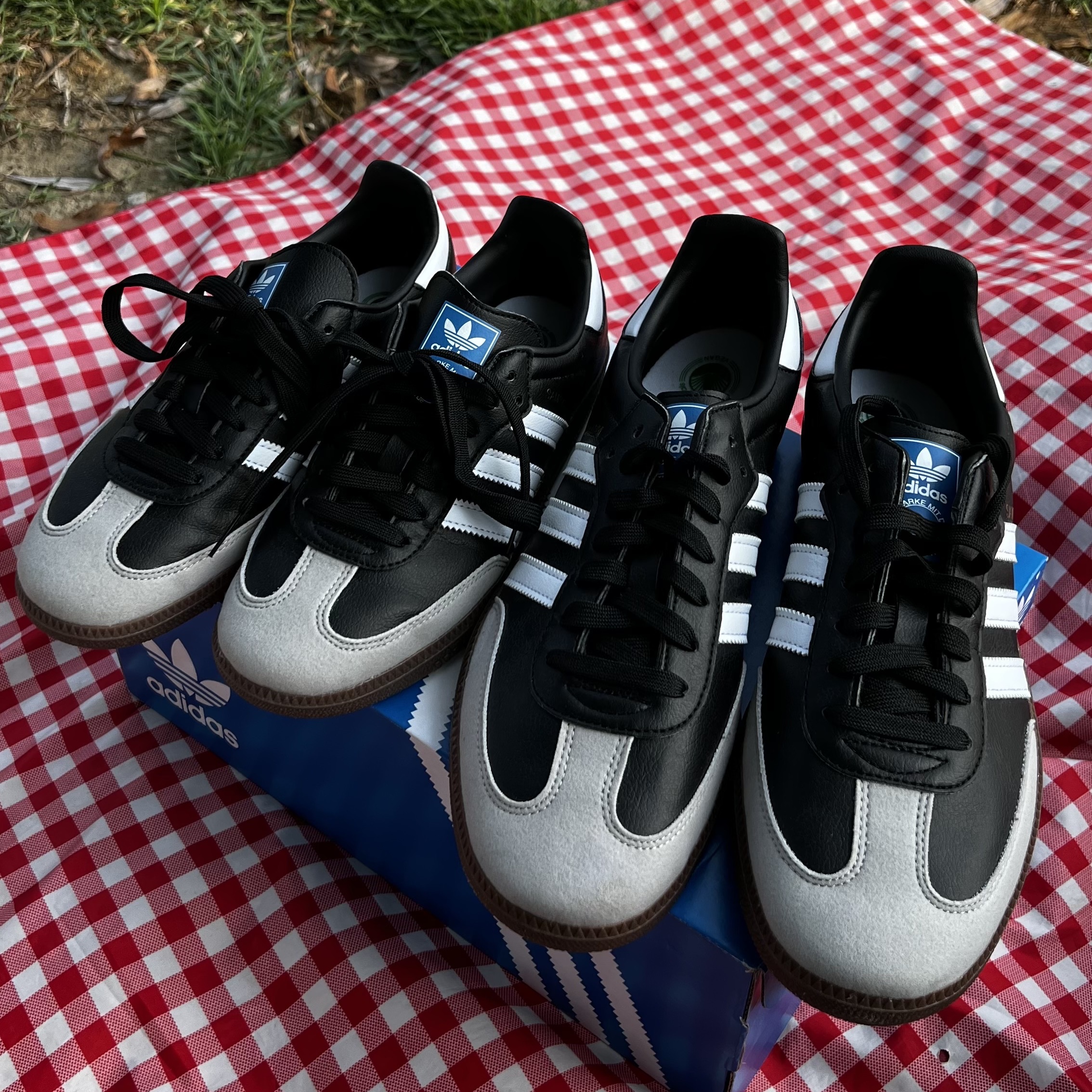 Adidas Samba Vegan Black White 착용 스타일