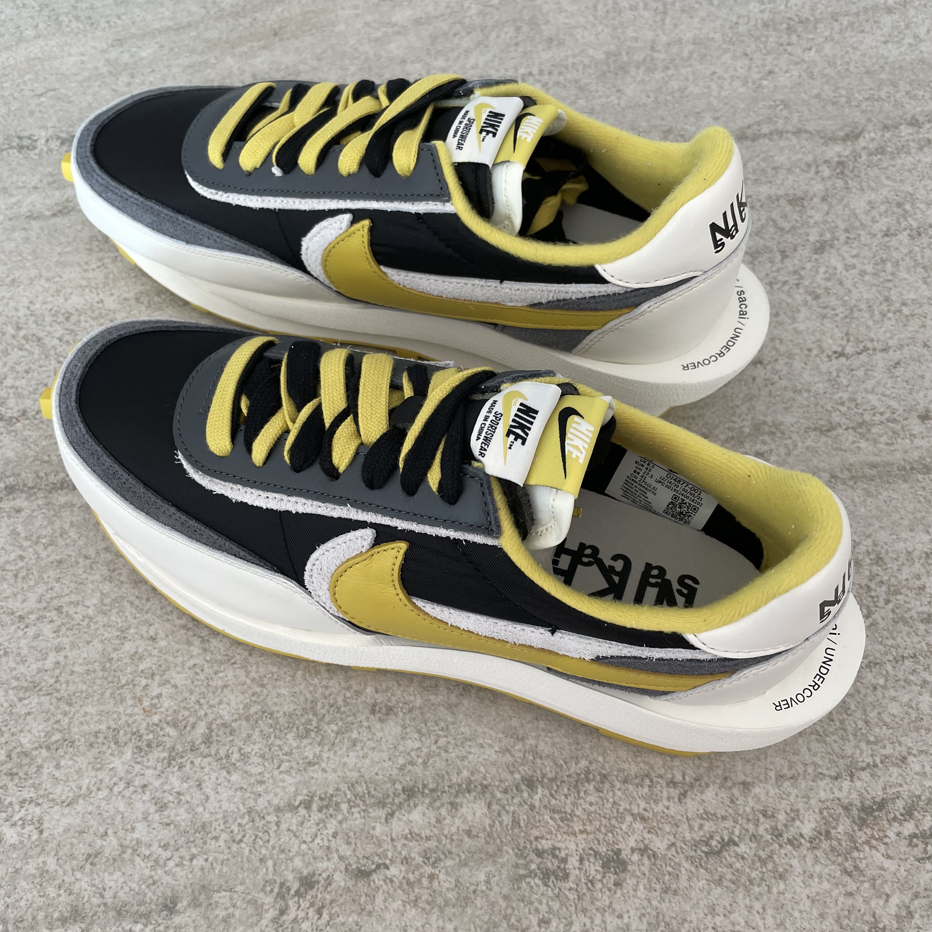 Nike x Sacai x Undercover LDWaffle Black Bright Citron 착용 스타일