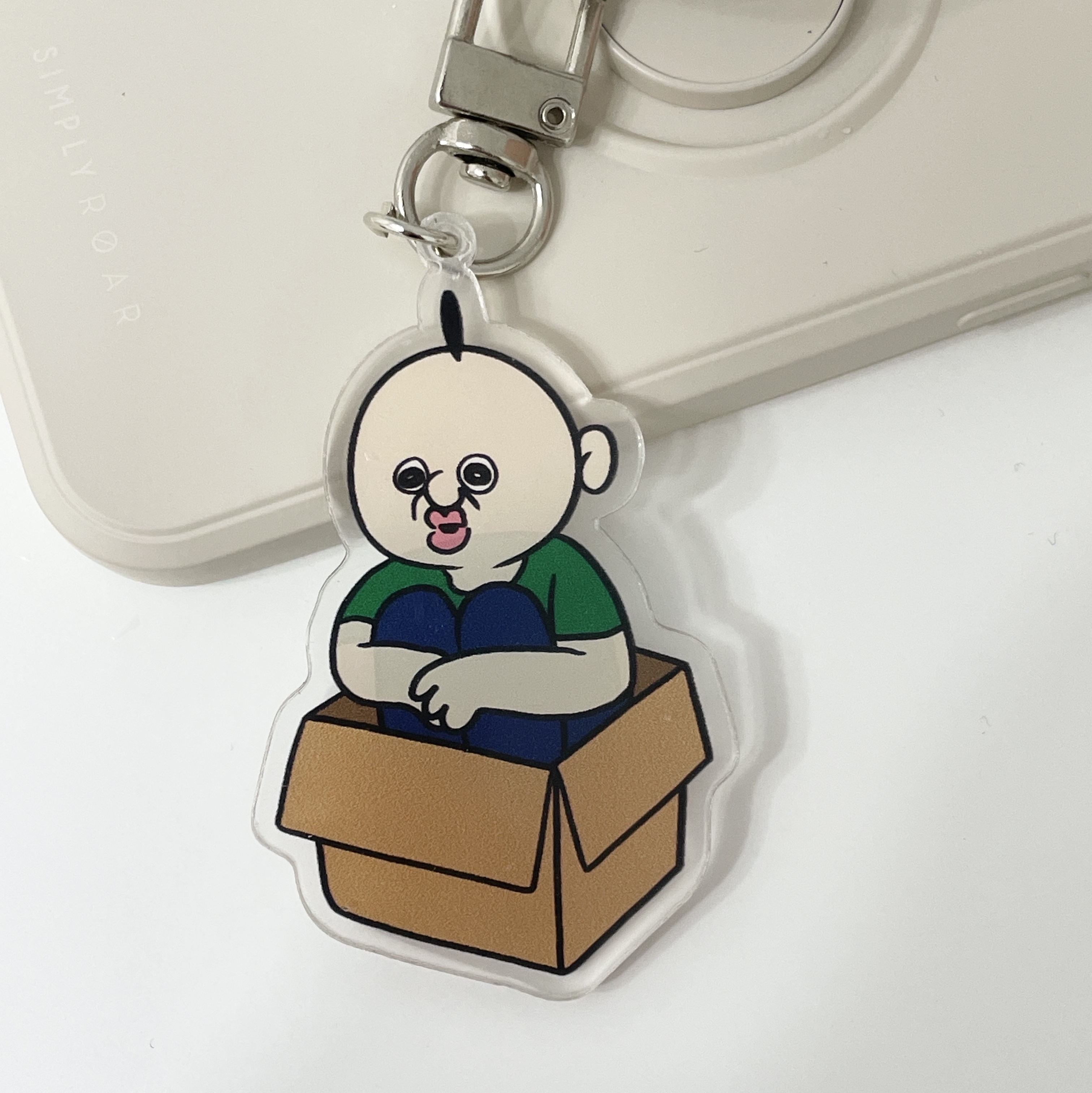 Bbangbbang Box Acrylic Keyring 착용 스타일