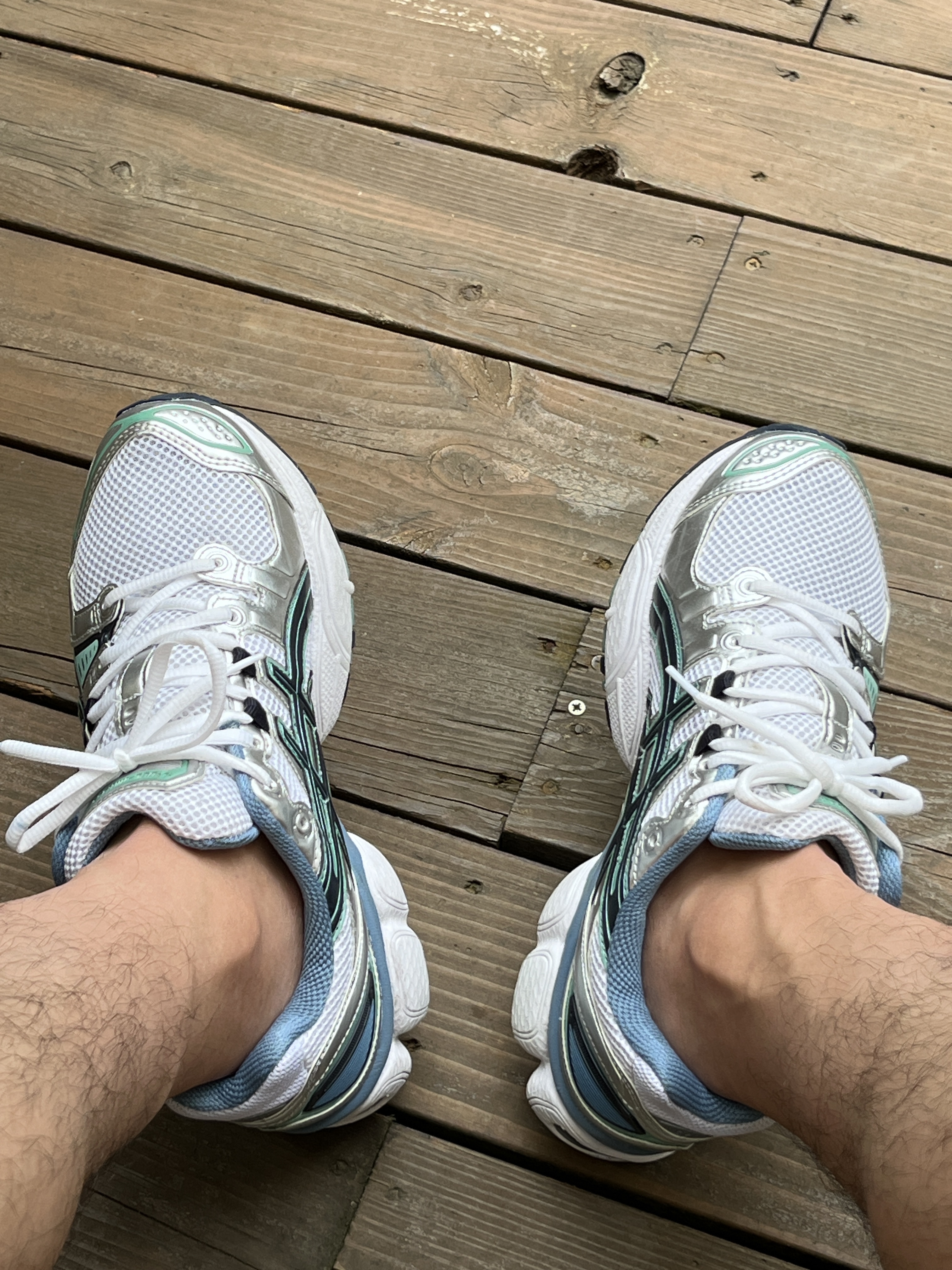 Asics Gel-Nimbus 9 White Pure Silver 착용 스타일 - 3