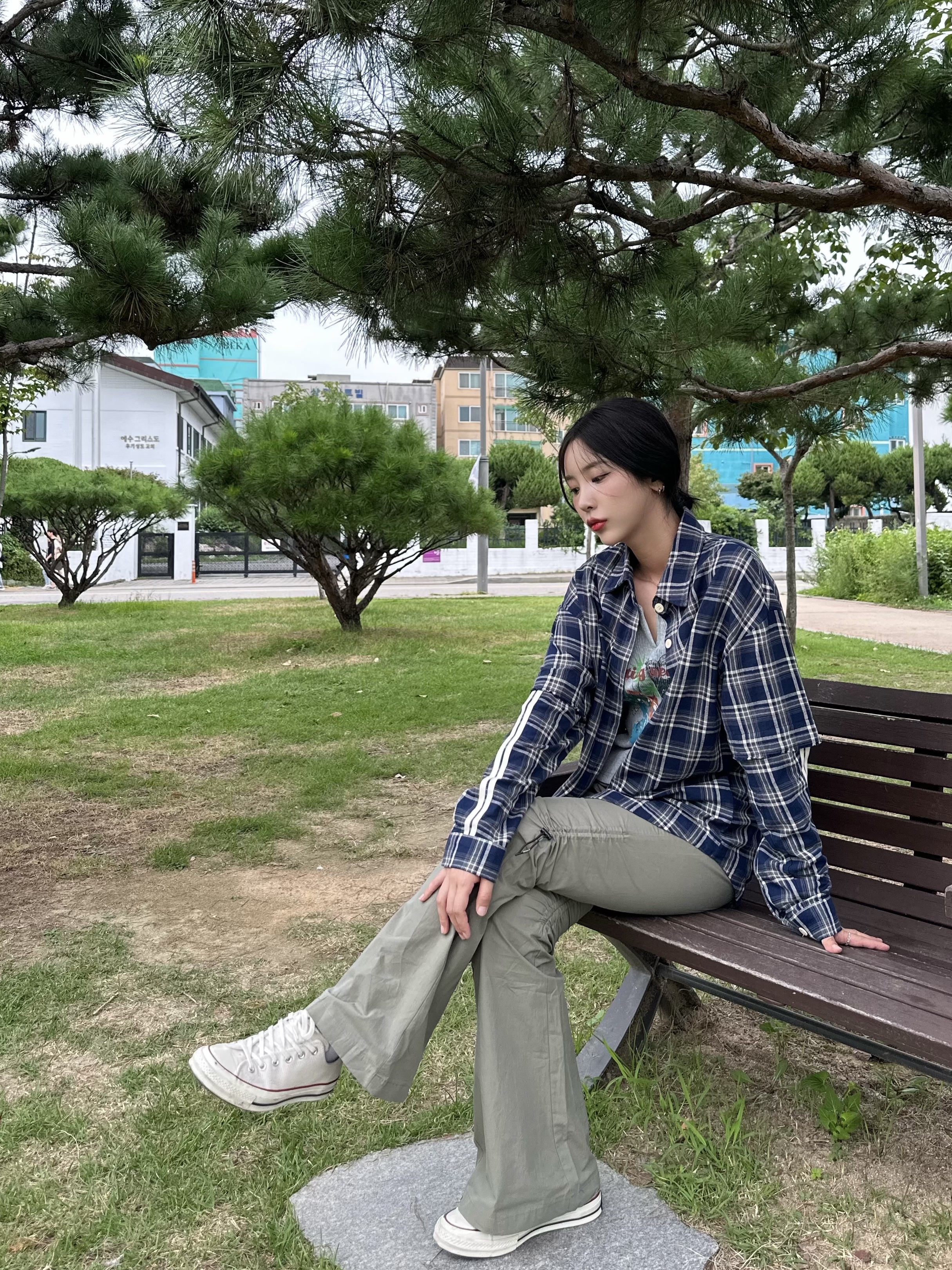 Converse Chuck 70 Ox Parchment 착용 스타일 - 1