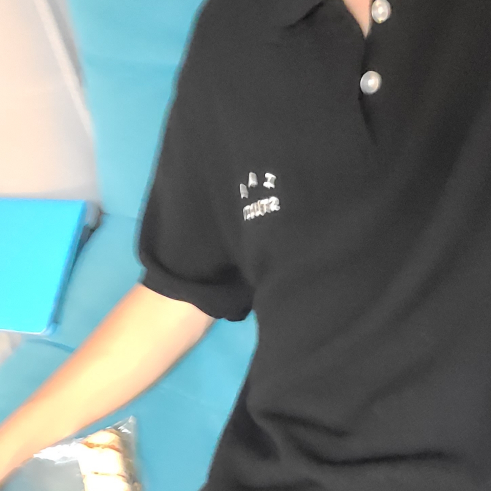 IAB Studio Cropped Pique Shirt Black - The Hyundai Seoul Exclusive 착용 스타일