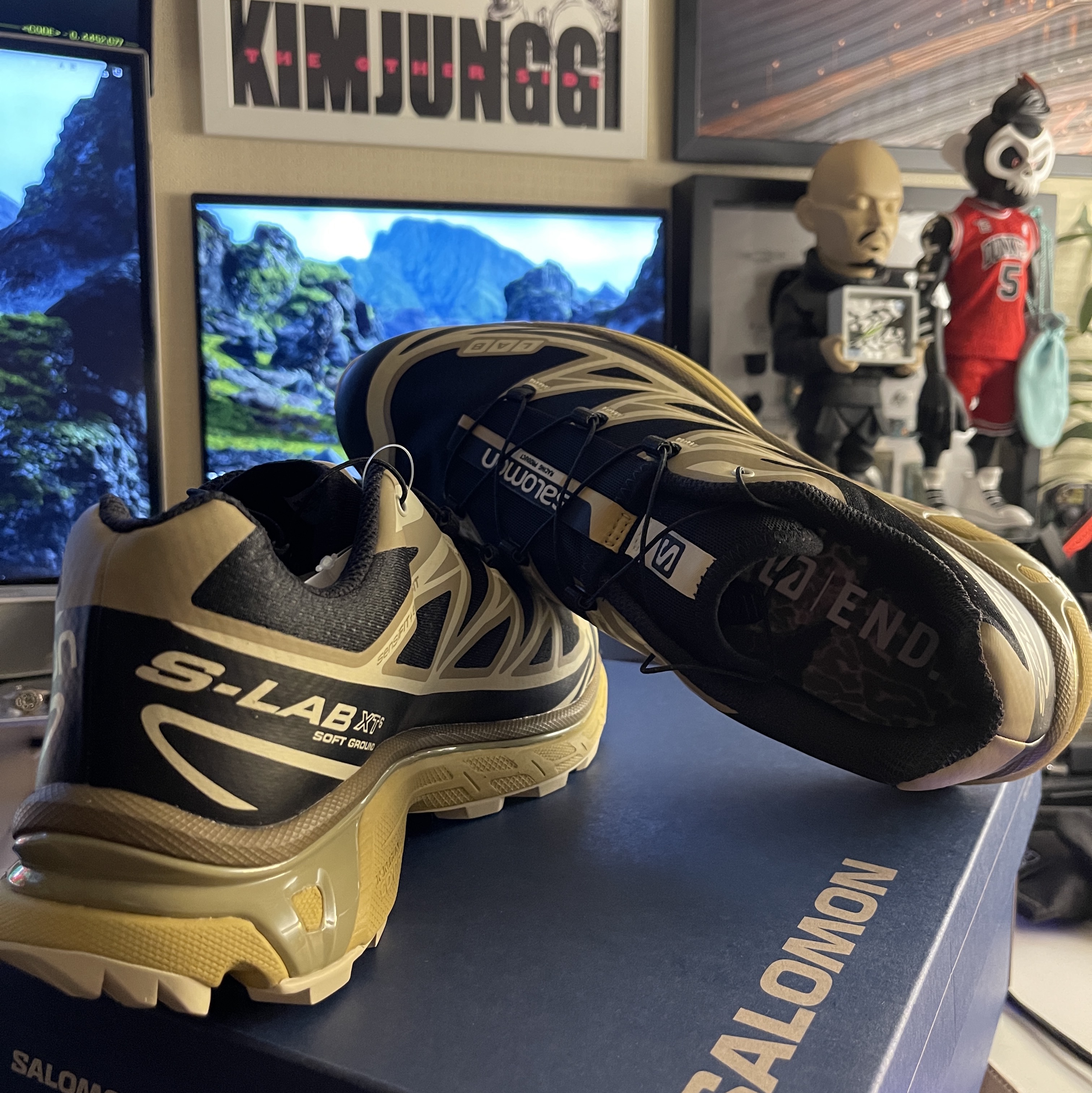 Salomon x END. XT-6 Dark Truffle 착용 스타일