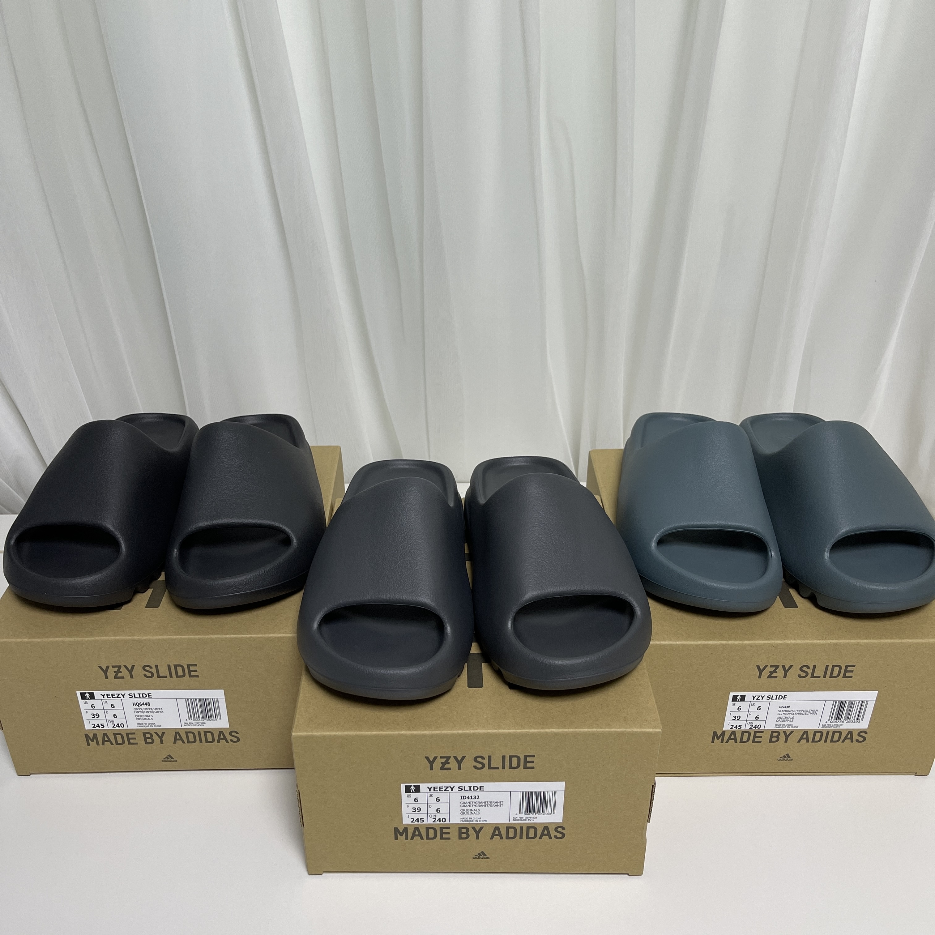Adidas Yeezy Slide Granite, Adidas Yeezy Slide Onyx 착용 스타일 - 4