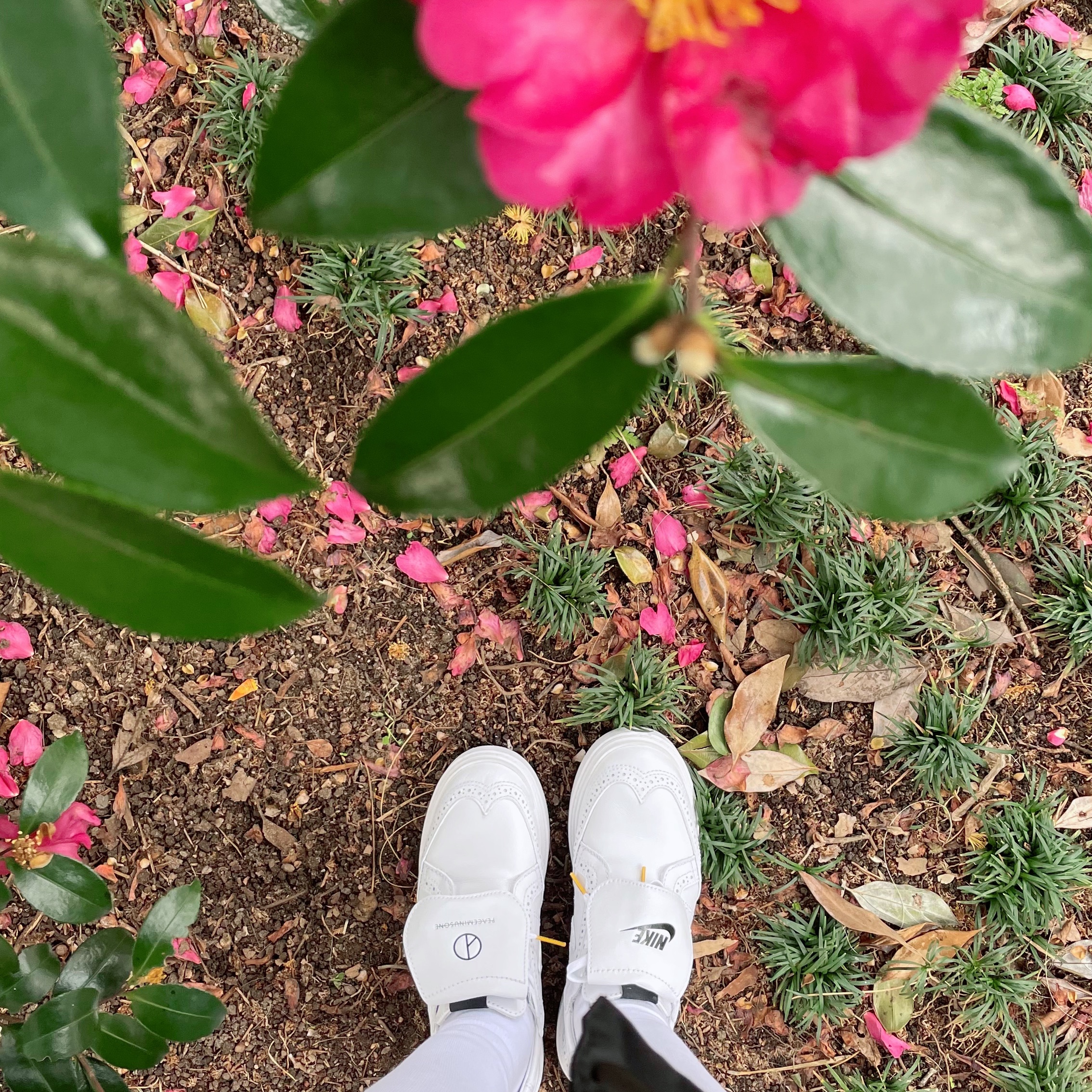 Nike x Peaceminusone Kwondo1 White 착용 스타일