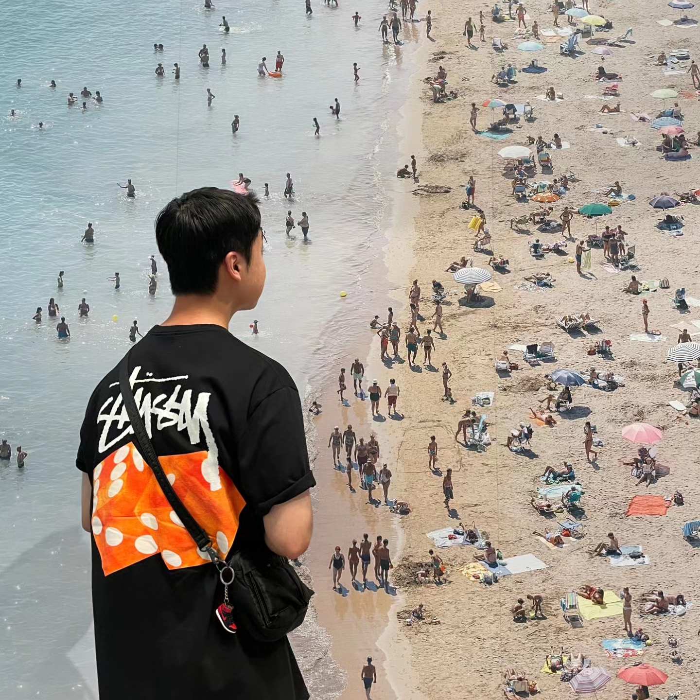 Stussy Diced Out T-Shirt Black 착용 스타일