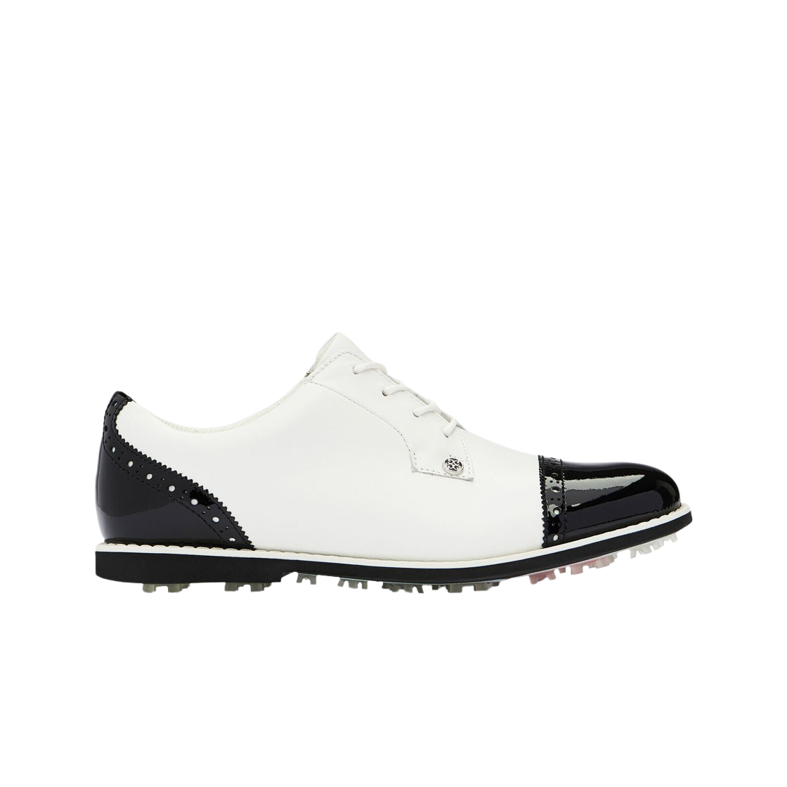 (W) 지포어 캡 토 갤리밴터 골프 슈즈 스노우 오닉스((W) G/Fore Cap Toe Gallivanter Golf Shoes Snow Onyx)