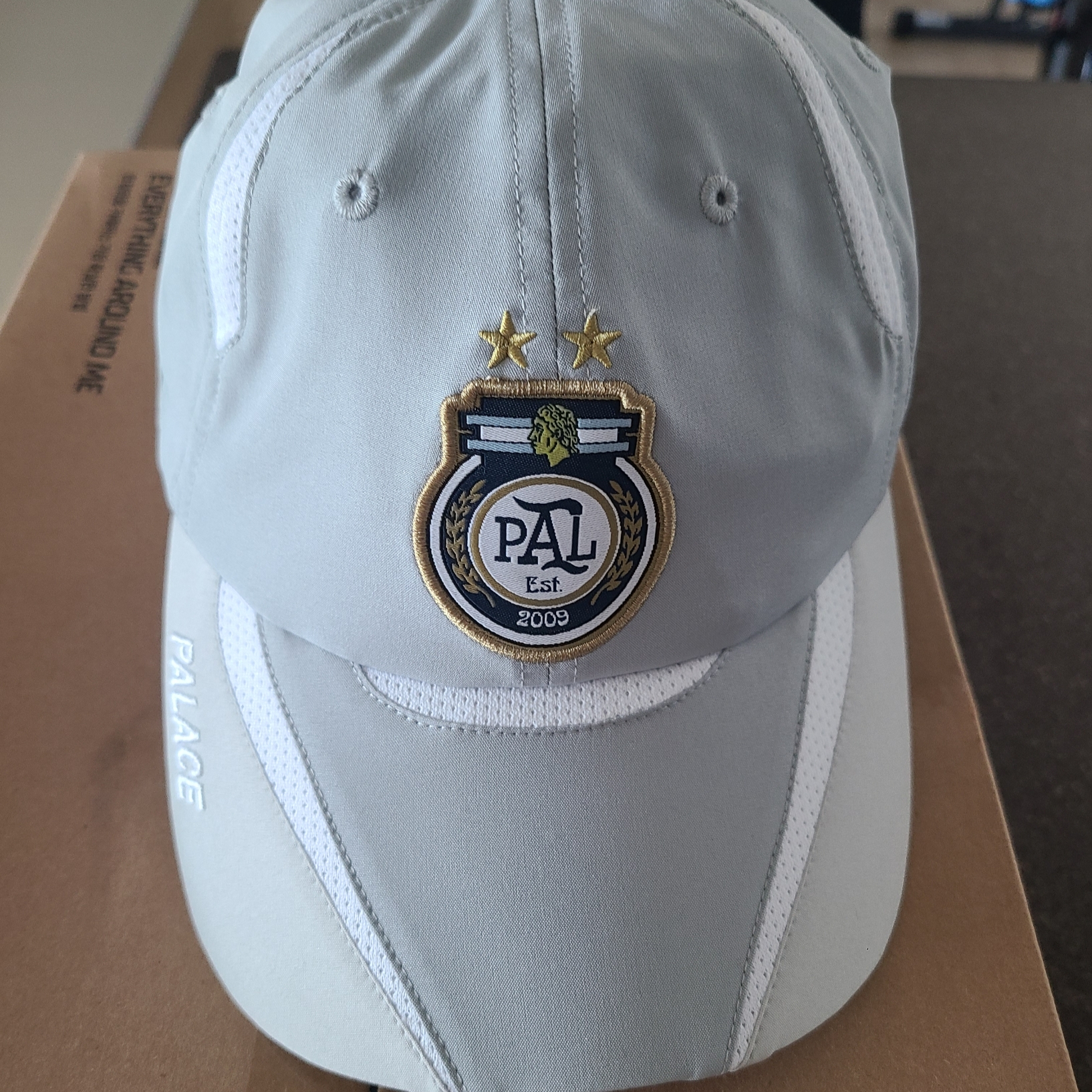 Palace Pro Shell 6-Panel Grey - 23FW 착용 스타일 - 1