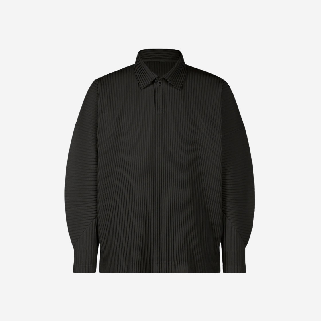 Homme Plisse Issey Miyake Pleats MC August Polo Black 상세 이미지 1