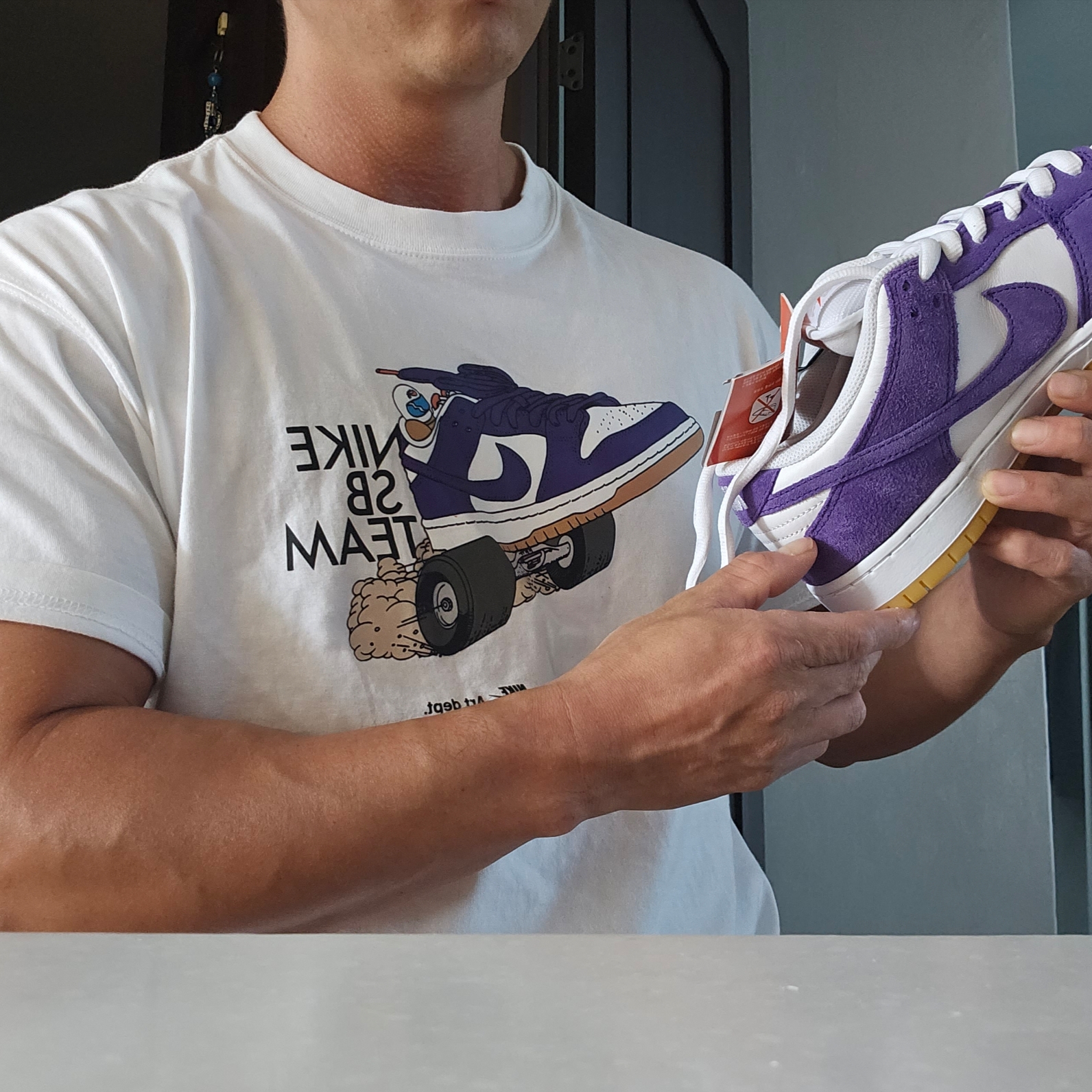 Nike Dunk Low Pro SB Court Purple 착용 스타일 - 1