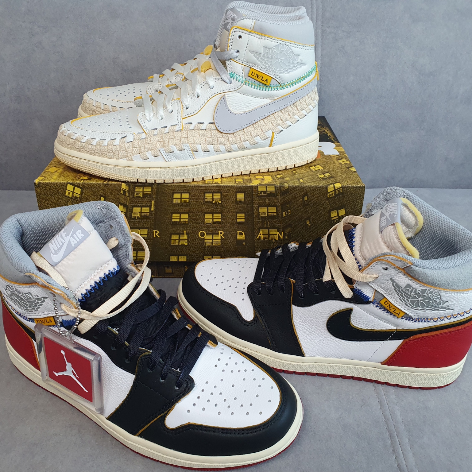 Jordan 1 x Bephies Beauty Supply x Union Retro High OG SP Summer '96, Jordan x Bephies Beauty Supply x Union Tank Rattan (FD4240-206) 착용 스타일 - 3