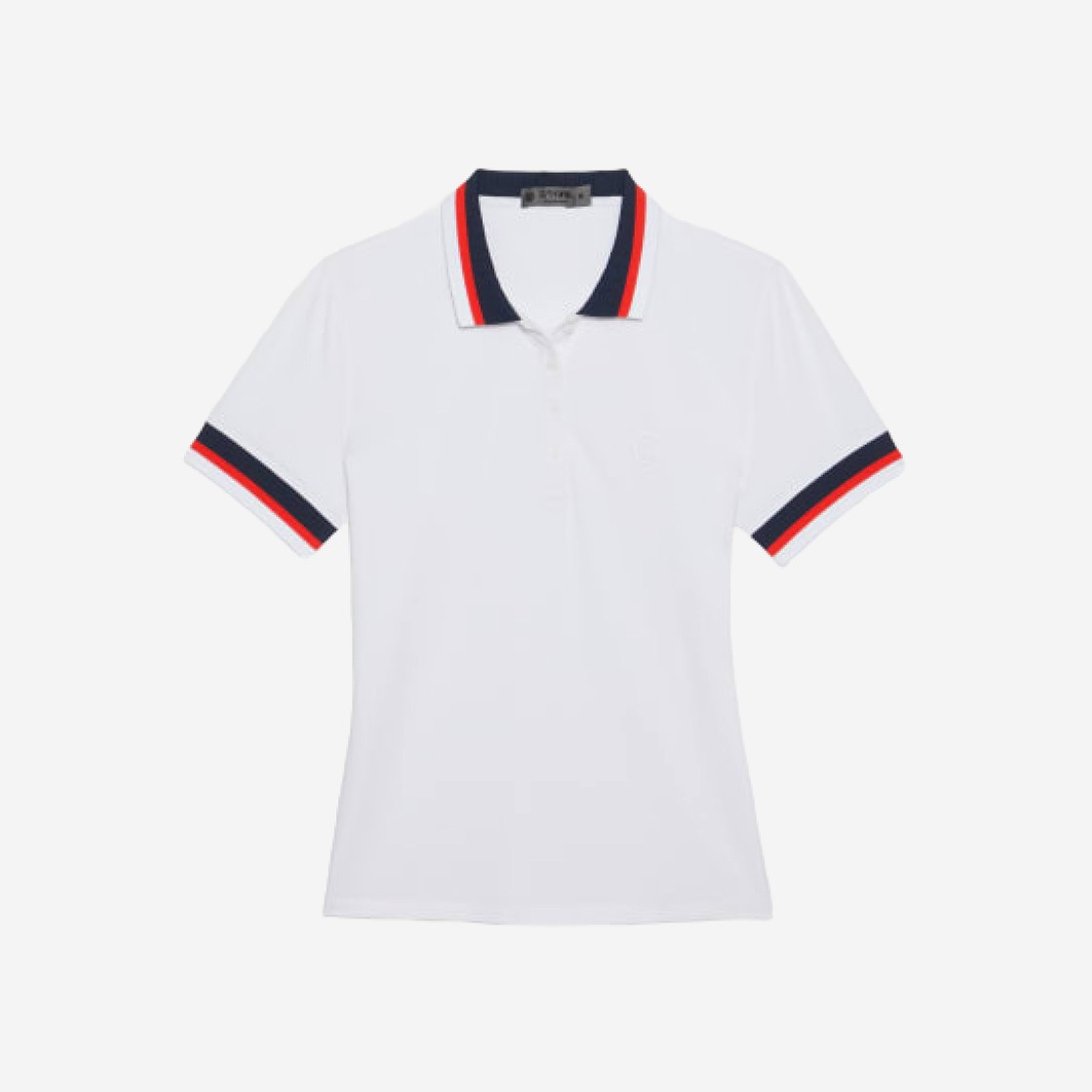 (W) G/Fore Pleated Collar Pique Polo Snow 상세 이미지 1