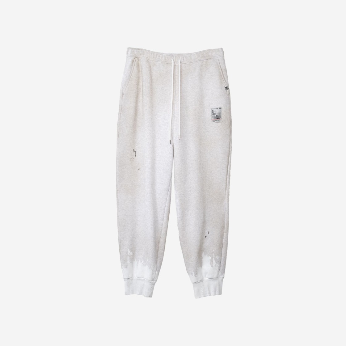 Maison Mihara Yasuhiro Distressed Hem Painted Pants White 상세 이미지 1