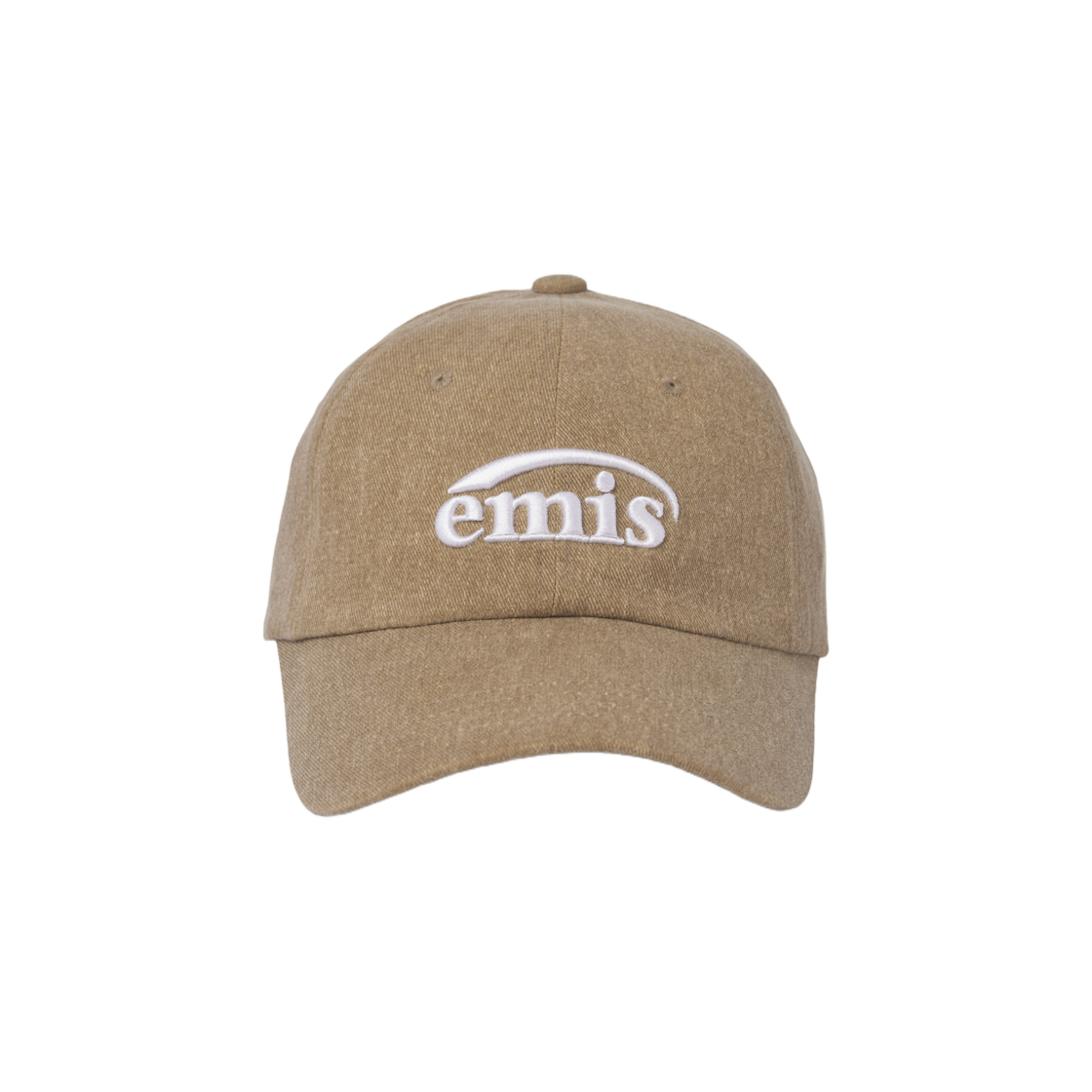 Emis New Logo Pigment Ball Cap Brown 상세 이미지 2