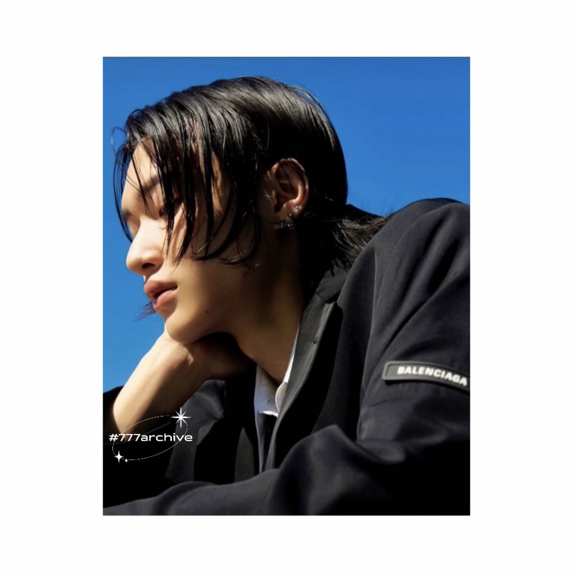 Balenciaga Skater Tailored Jacket Black 착용 스타일 - 4