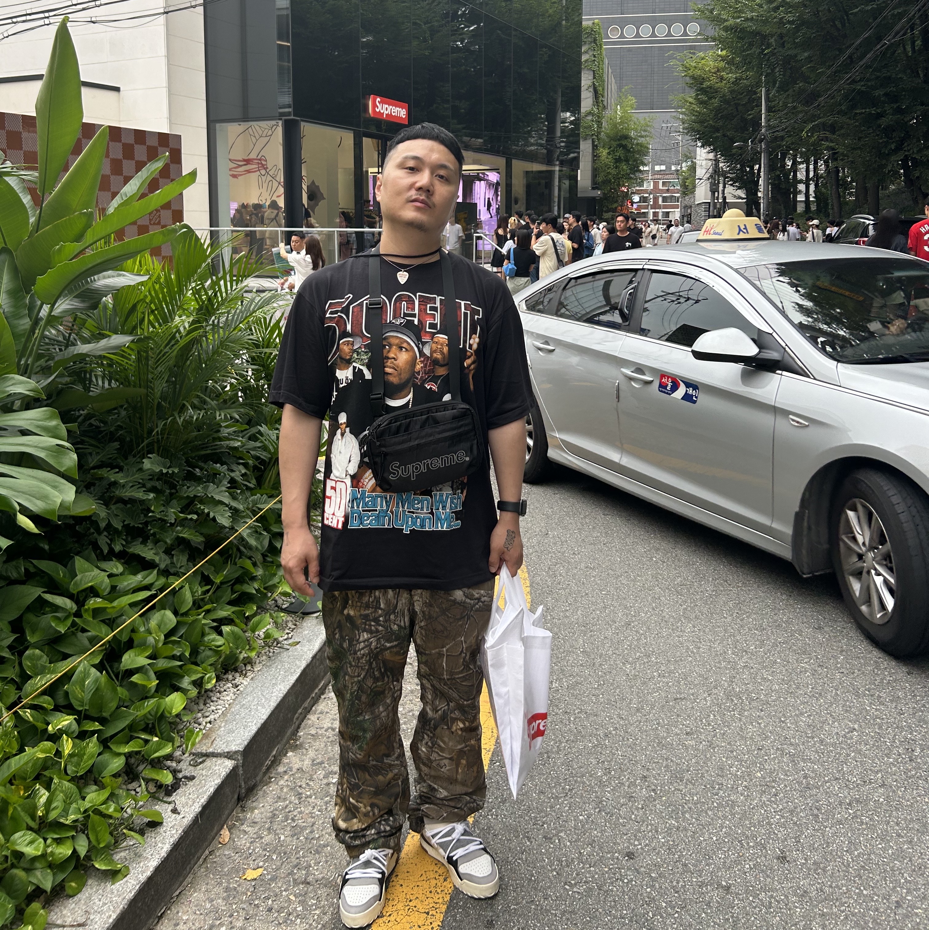 Adidas x Alexander Wang B-Ball Cream 착용 스타일 - 2