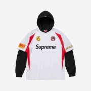 Supreme Hooded Soccer Jersey White - 23FW