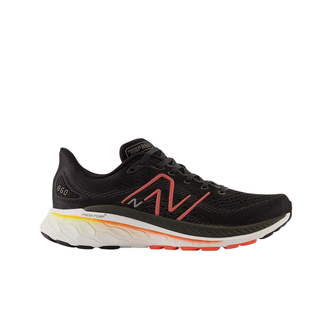 뉴발란스 프레쉬 폼 X 860v13 블랙 네온 드래곤플라이 - 2E 와이드(New Balance Fresh Foam X 860v13 Black Neon Dragonfly - 2E Wide) - 1