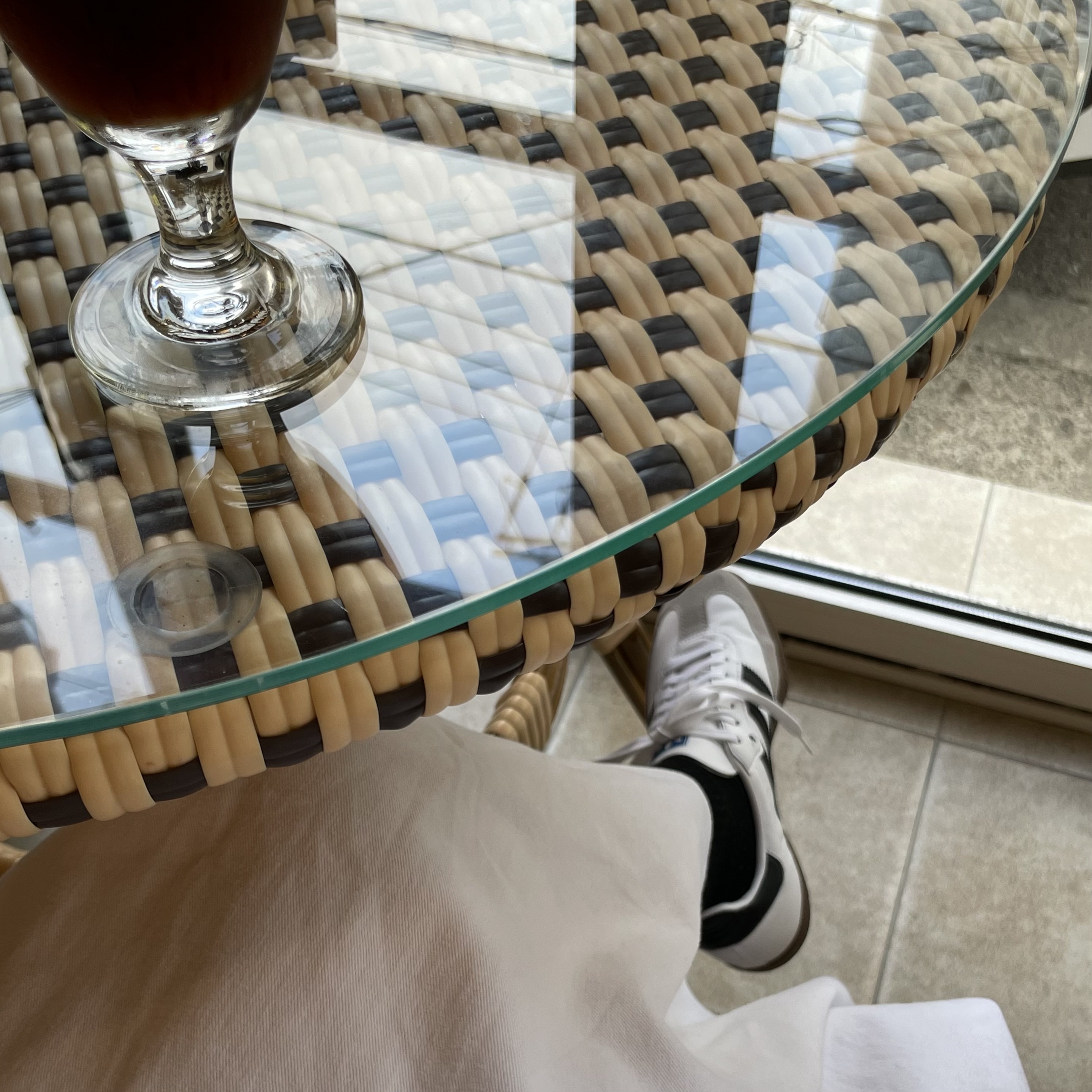 Adidas Samba Vegan White Black 착용 스타일