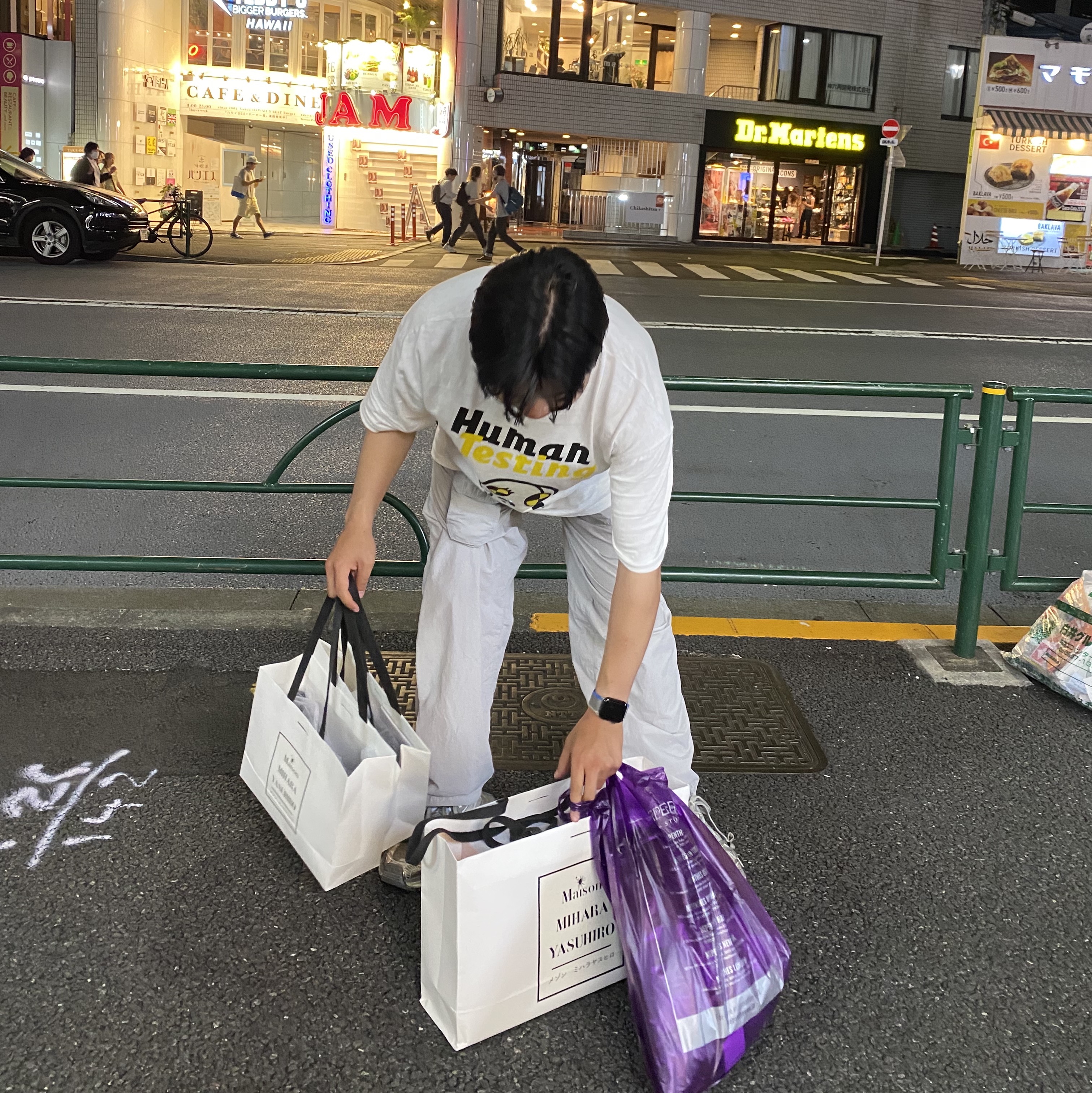 Human Made x A$AP Rocky Human Testing T-Shirt White, Balenciaga 3XL Sneakers Light Beige 착용 스타일 - 2