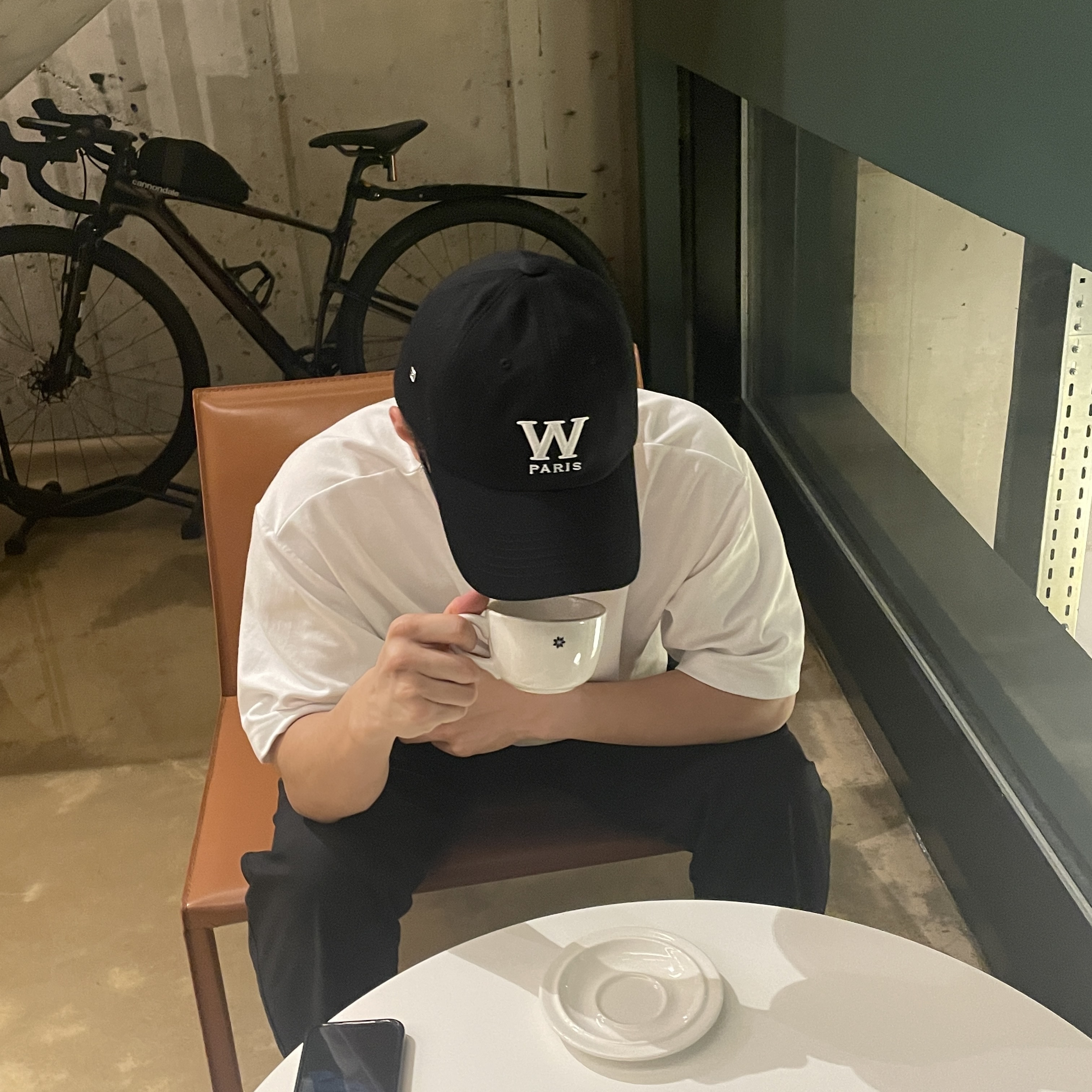 Wooyoungmi W Patch Ball Cap Black - 23SS 착용 스타일 - 1