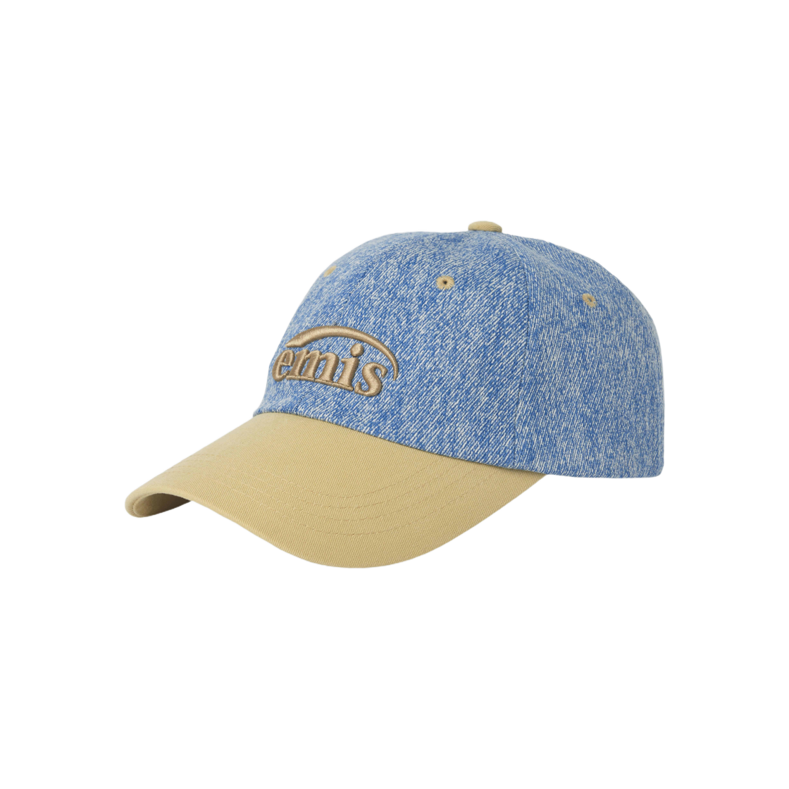 Emis New Logo Denim Ball Cap Light Blue Denim Beige 상세 이미지 1