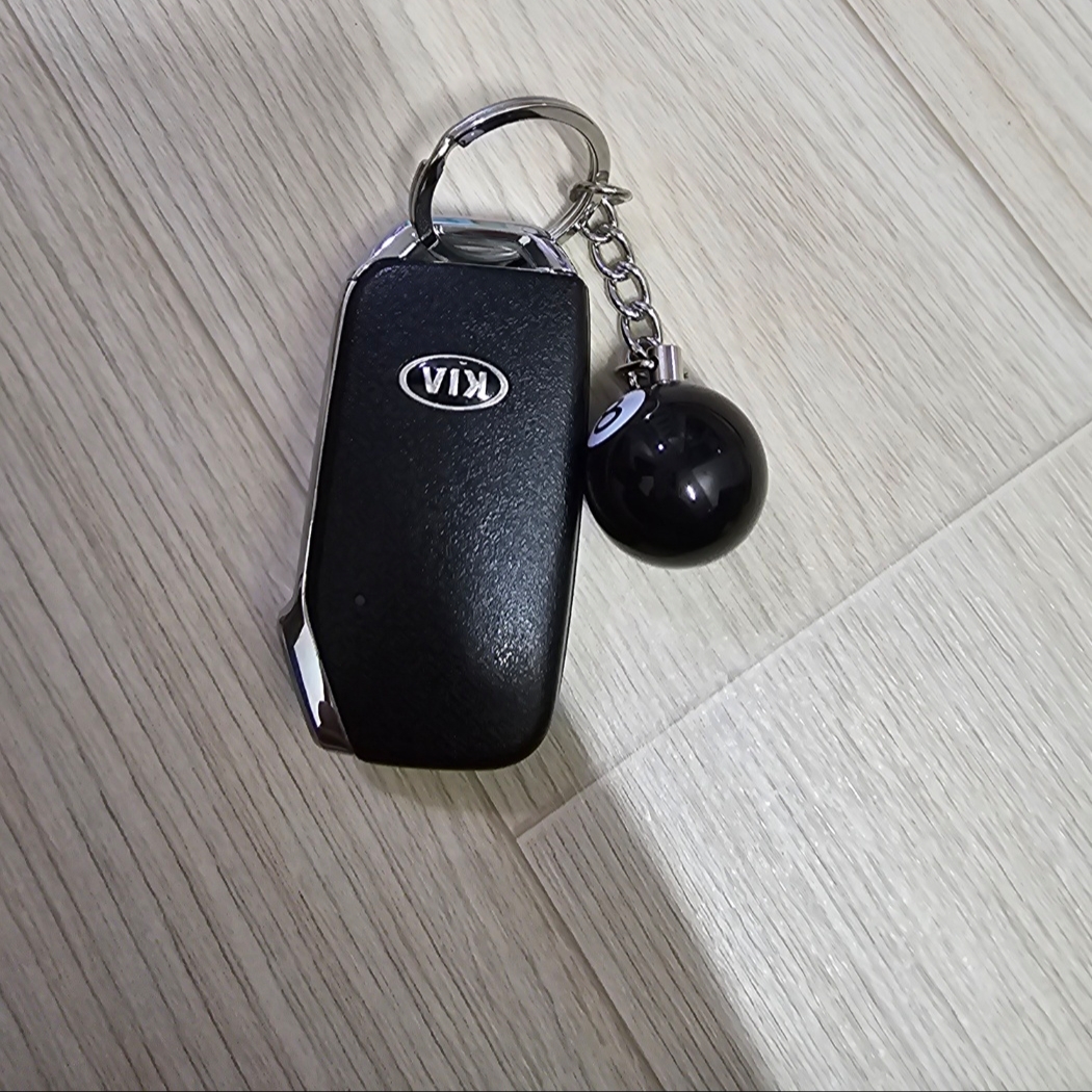 Stussy 8 Ball Keychain Black 착용 스타일