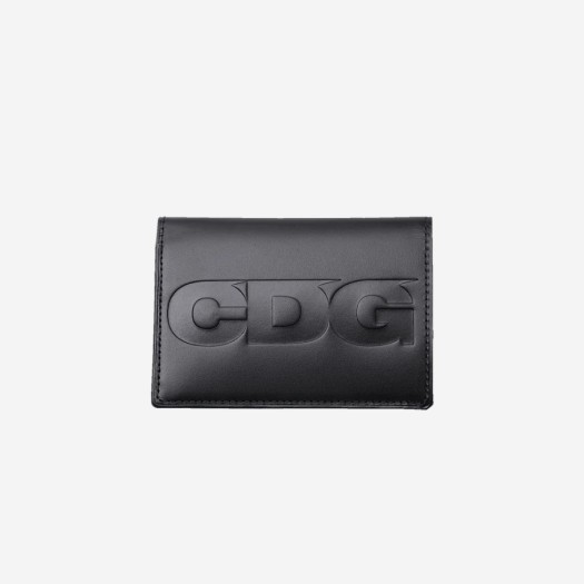 CDG 엠보스 로고 지갑 블랙