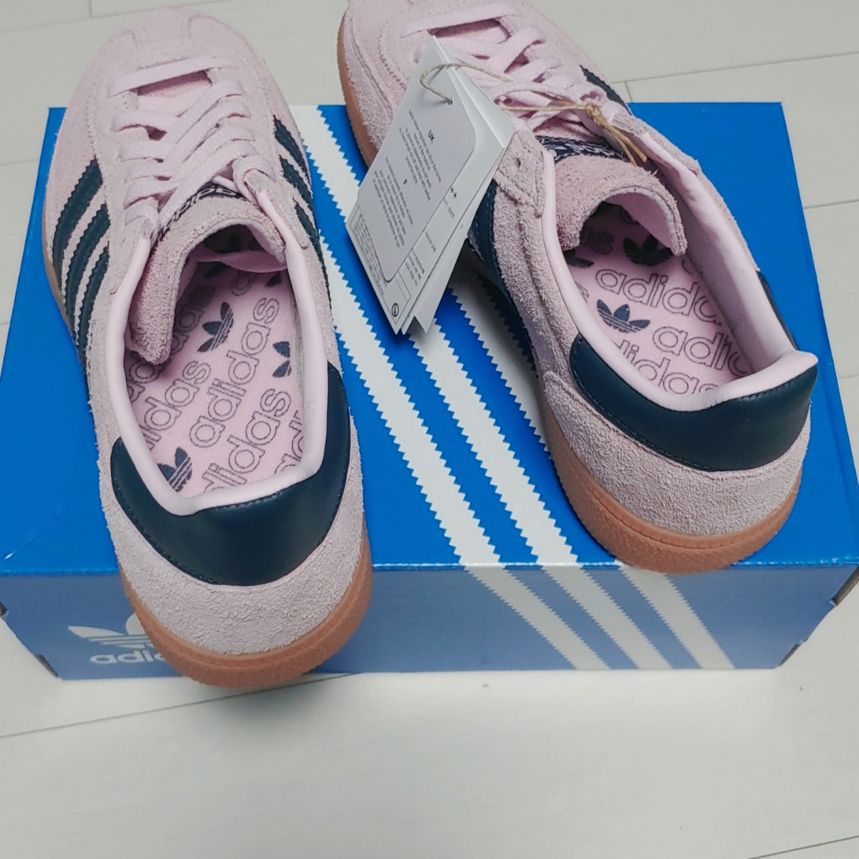 (W) Adidas Spezial Handball Clear Pink 착용 스타일 - 4