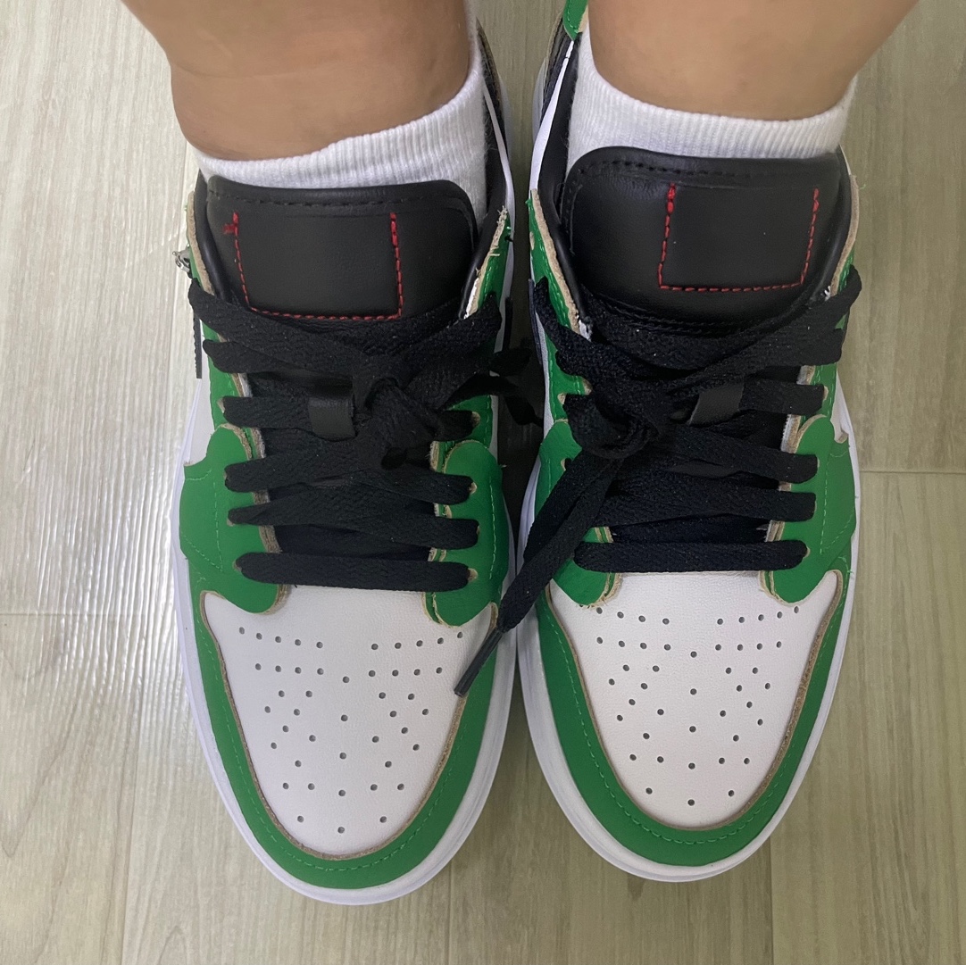 (W) Jordan 1 Elevate Low SE Lucky Green 착용 스타일 - 2