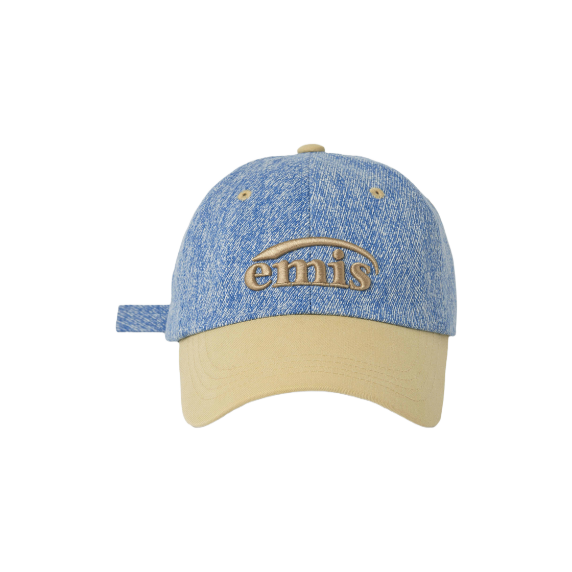 Emis New Logo Denim Ball Cap Light Blue Denim Beige 상세 이미지 2