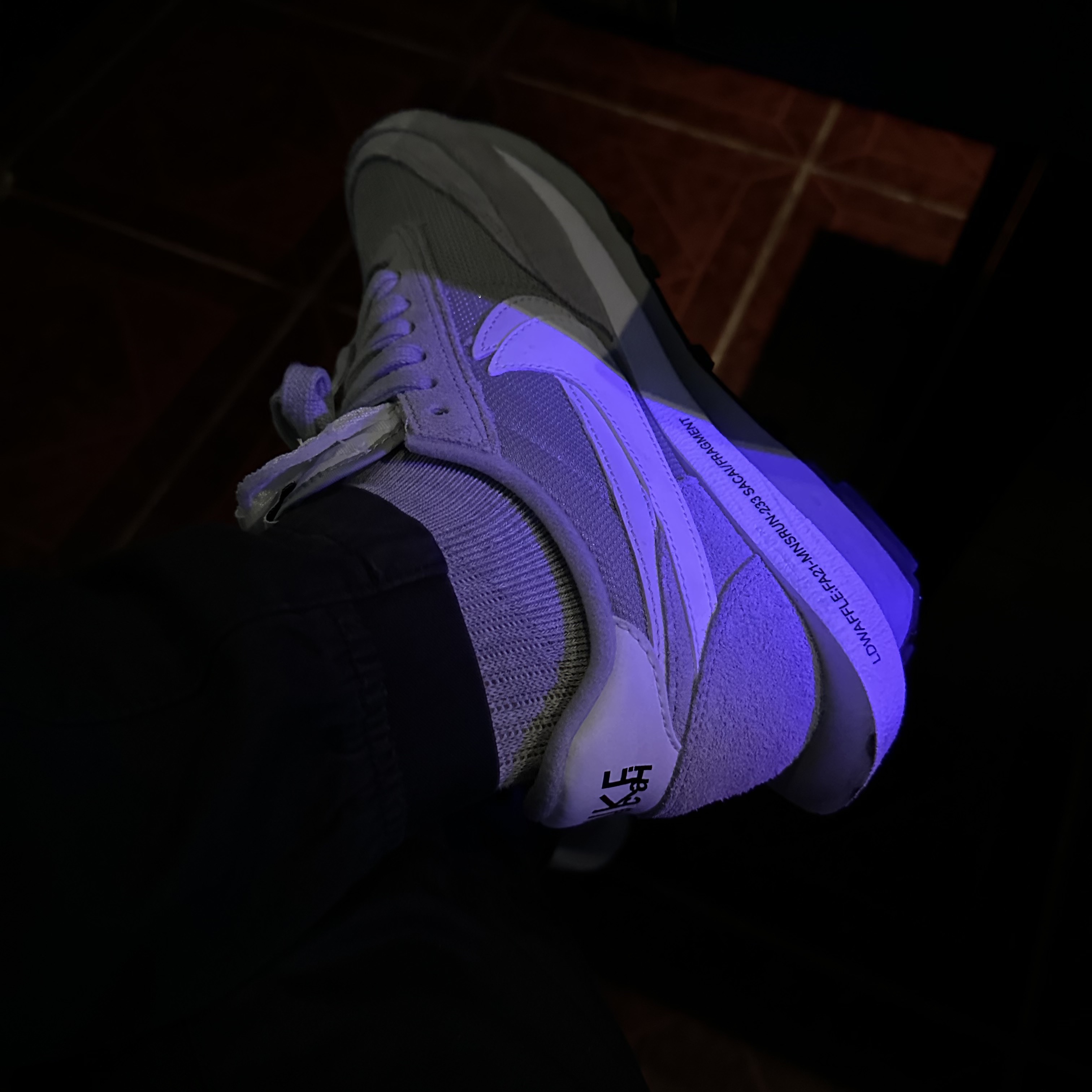 Nike x Sacai x Fragment LDWaffle Light Smoke Grey 착용 스타일 - 1